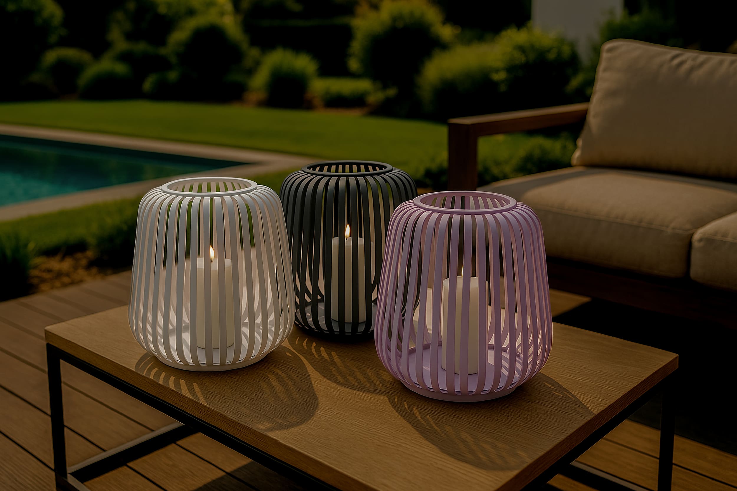 Solar Laterne Cottage grey 40x40x35