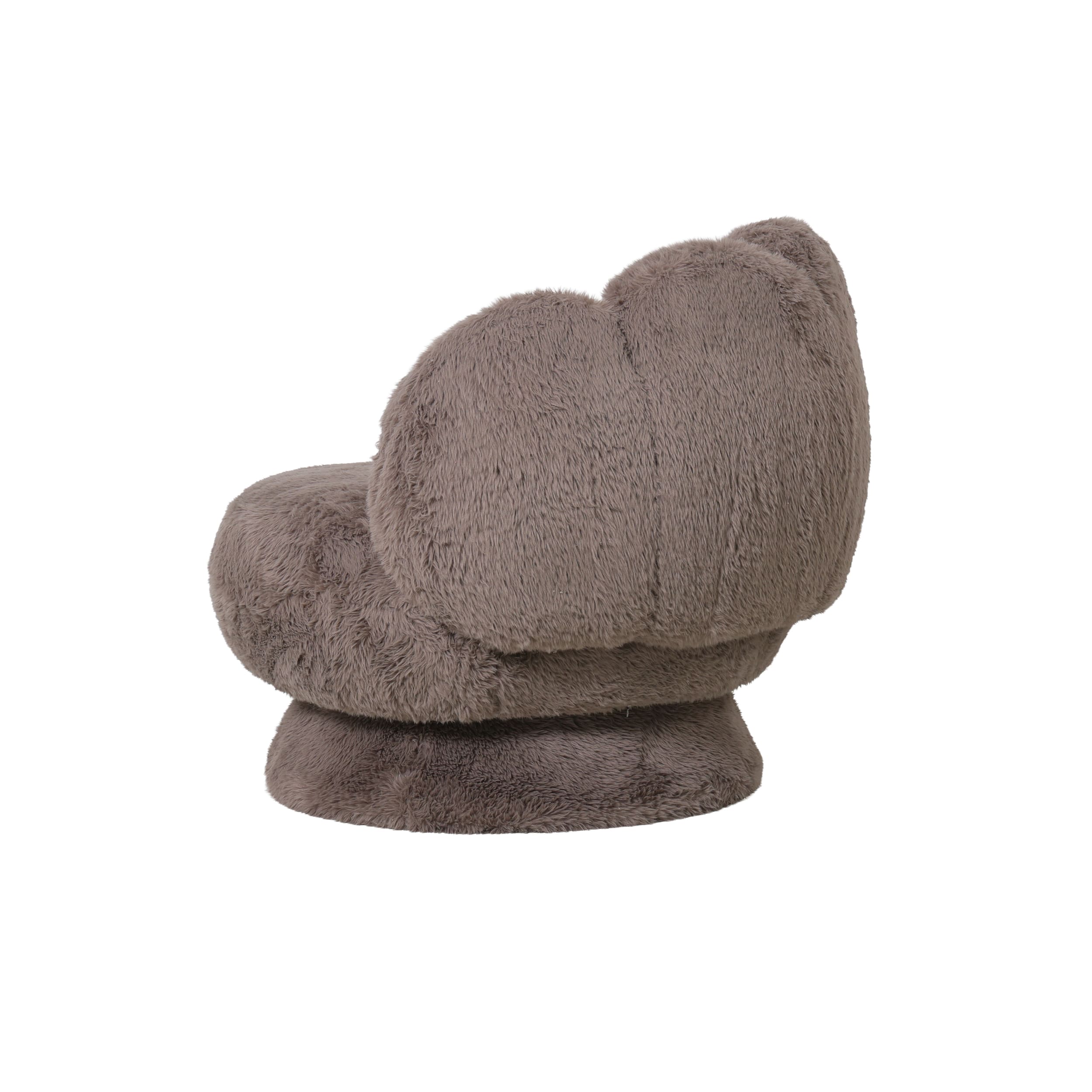 Drehsessel Miami Bezug Fell dunkelbraun