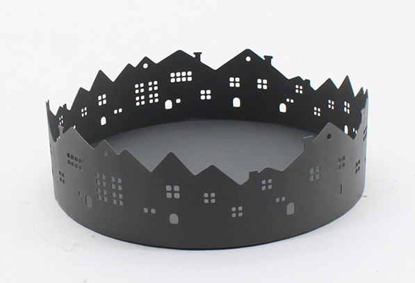 Häuserreihe Tablett schwarz 25