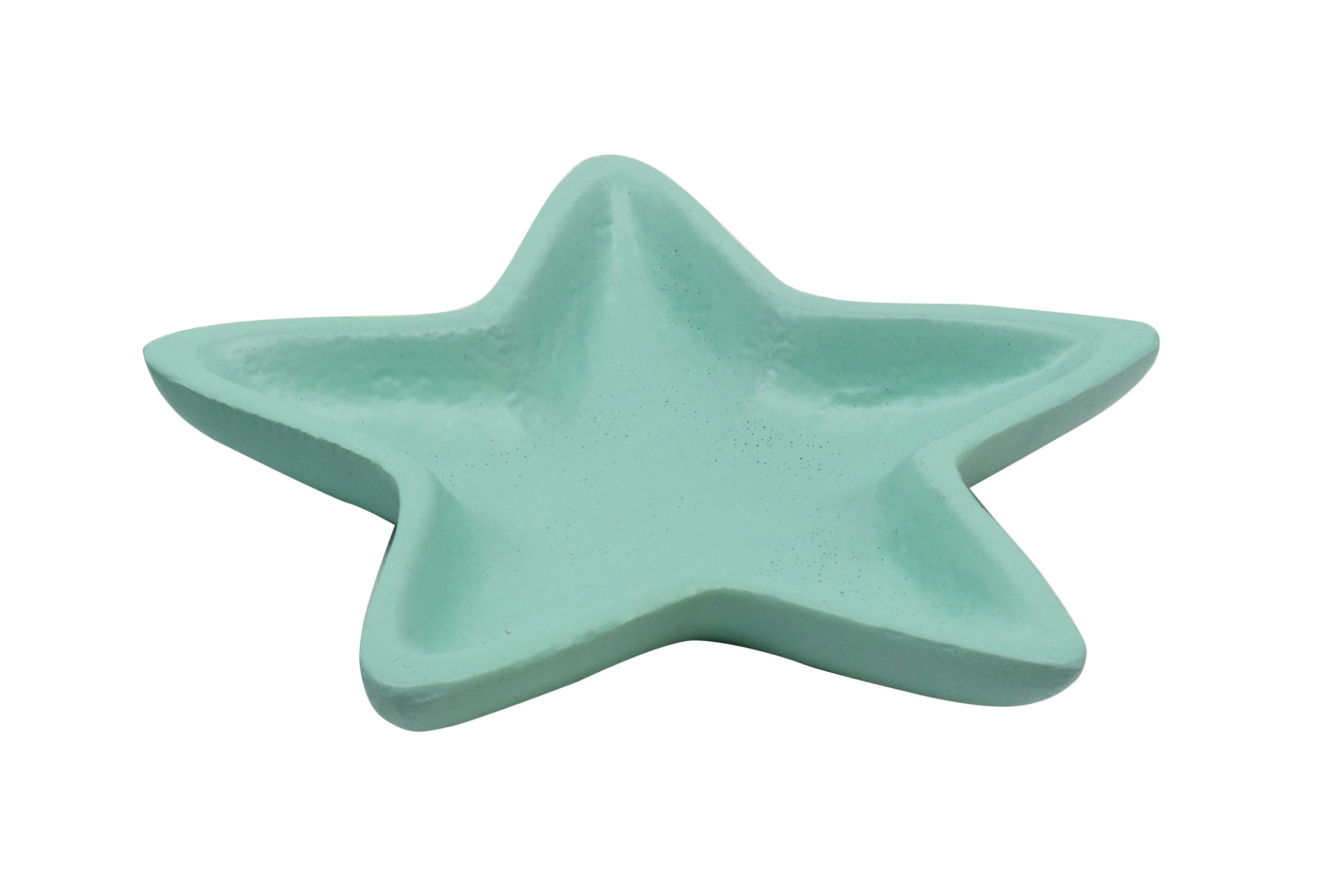 Kerzenteller Alu Stern petrol 14x14x2cm