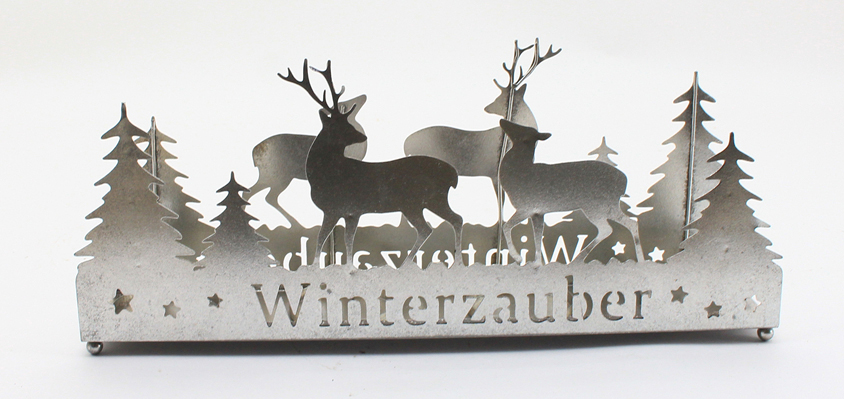 Kerzenreihe Winterzauber silber 50