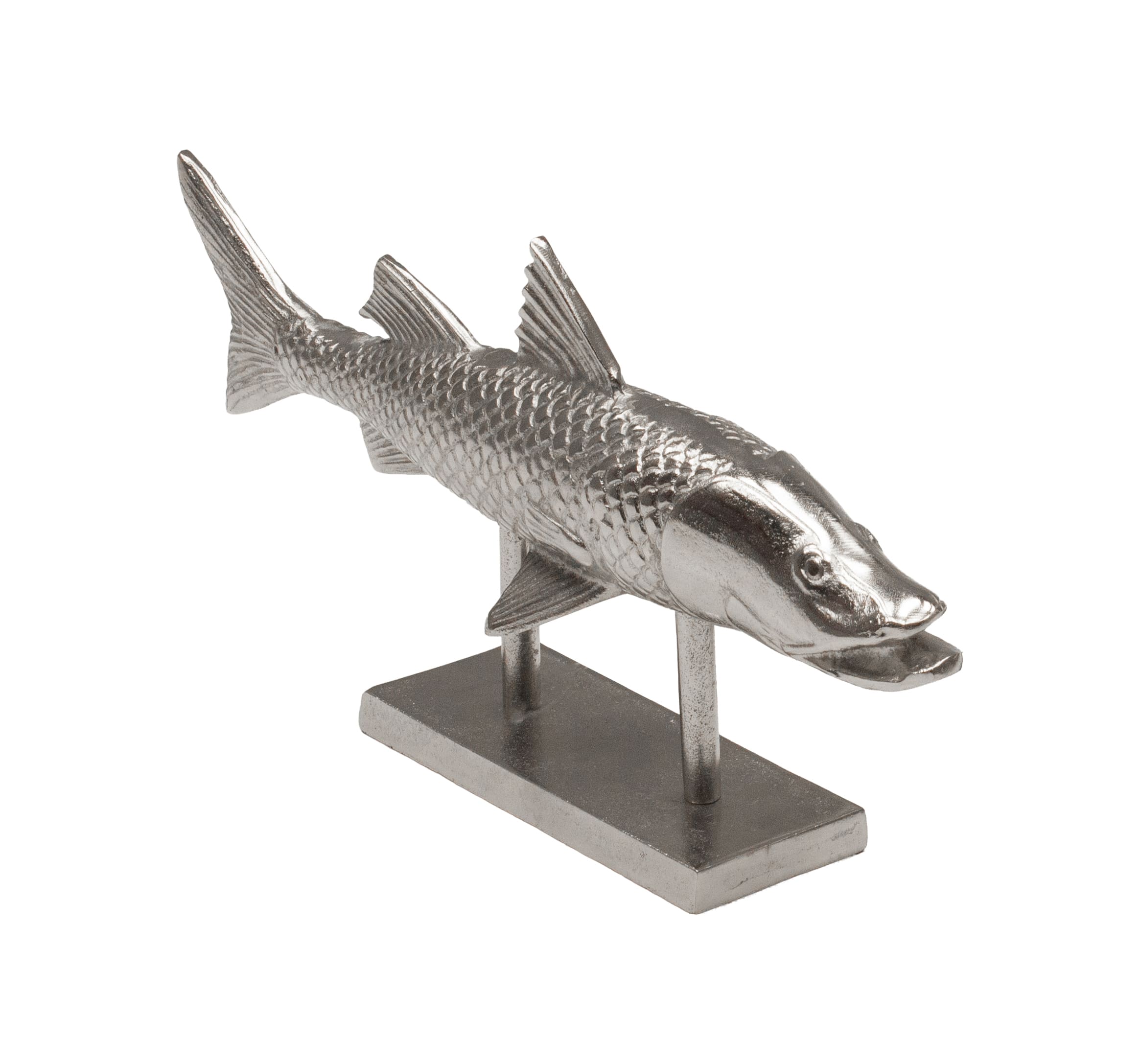 Standdeko Fisch Alu Nickle 43X8X21cm