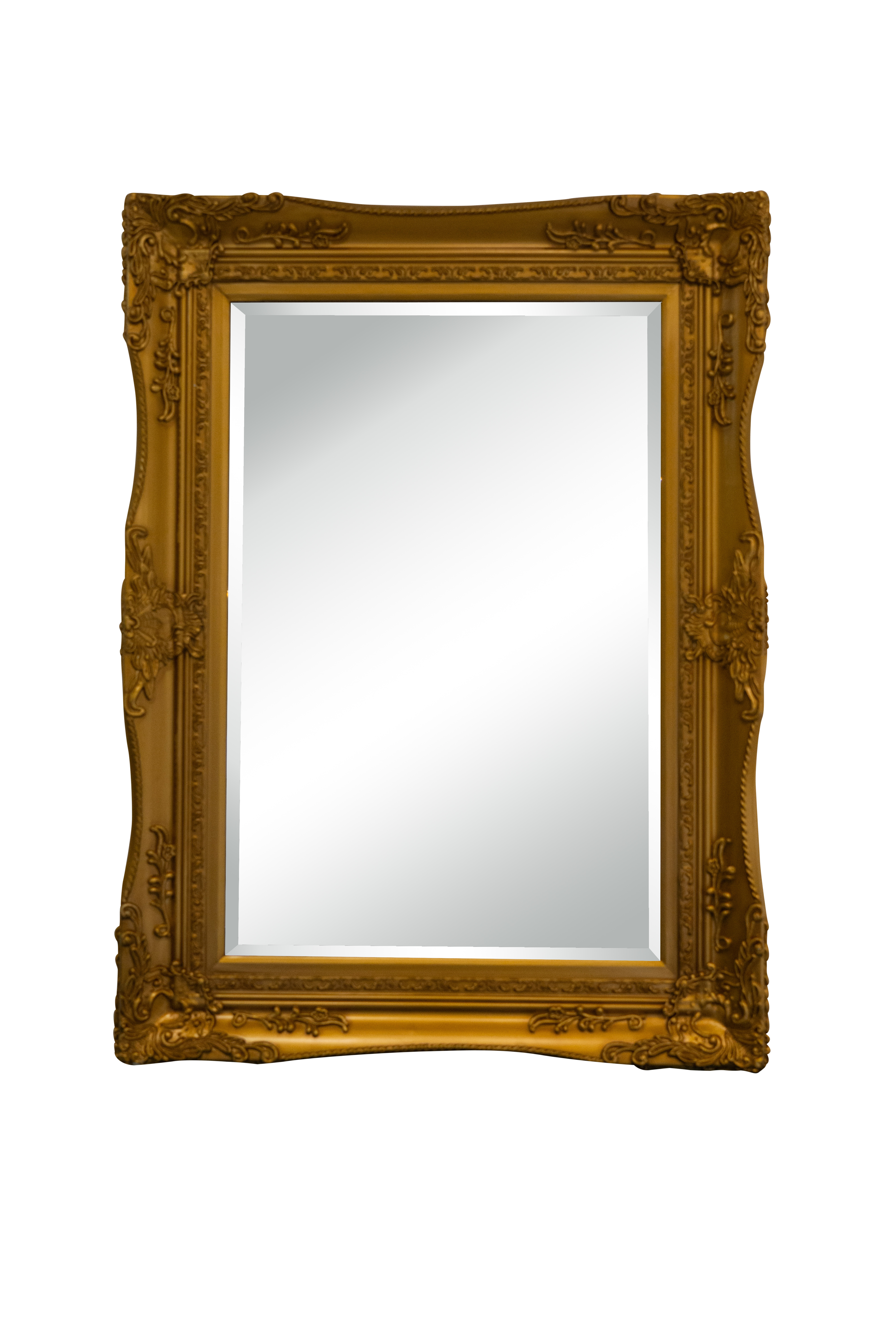Wandspiegel Barock Rahmen breit Holz gold 90x120cm