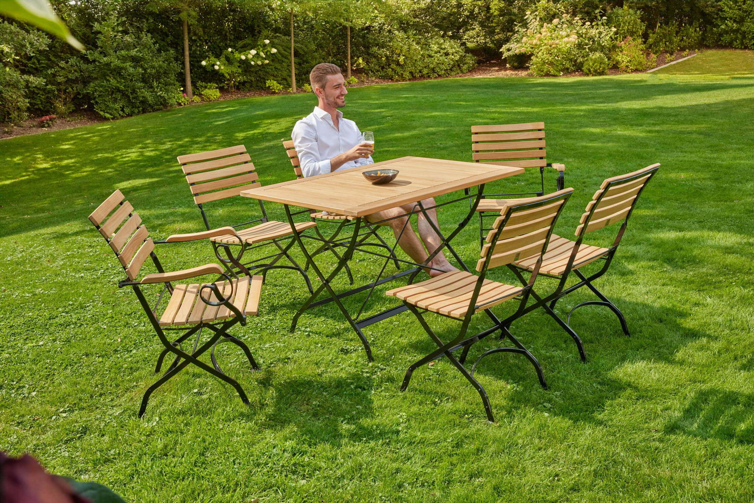 Armlehnstuhl "Wimbledon" klappbar teak