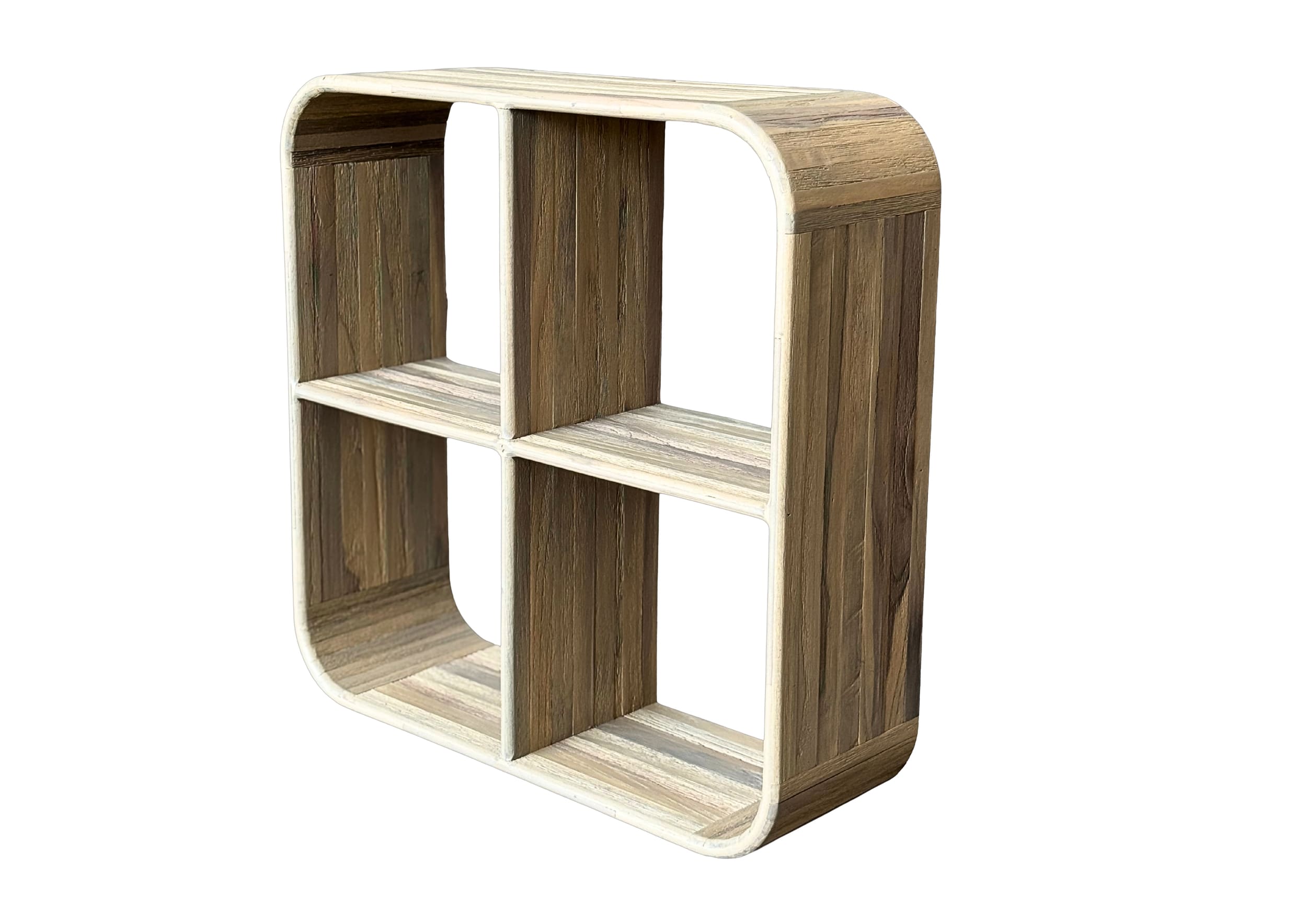 Wandregal Rondo Teak braun 61x19x61cm