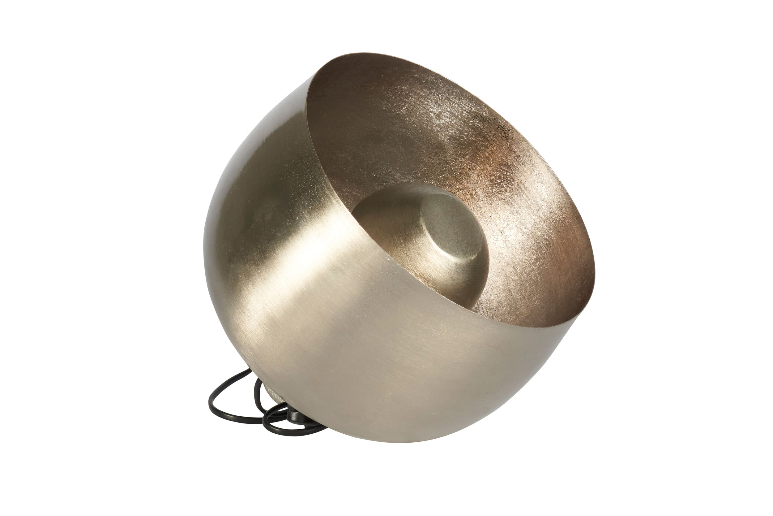 Tischlampe Kugelform silber metallic 28x28x24cm