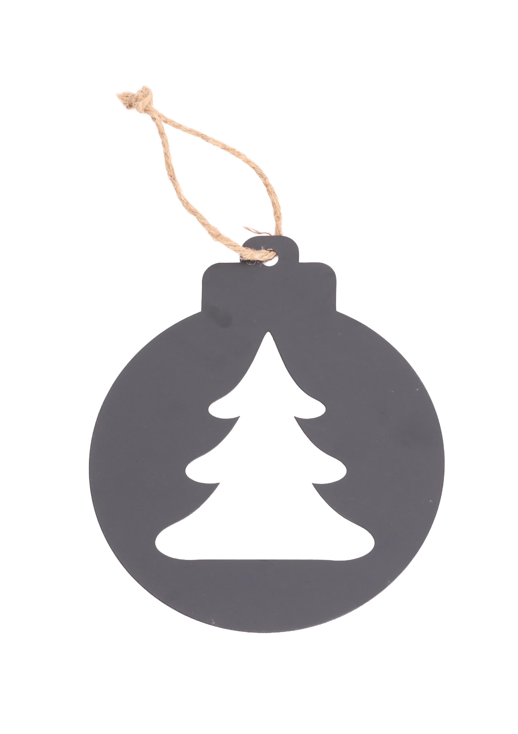 Anhänger Kugel Tanne schwarz 16,5x1x20