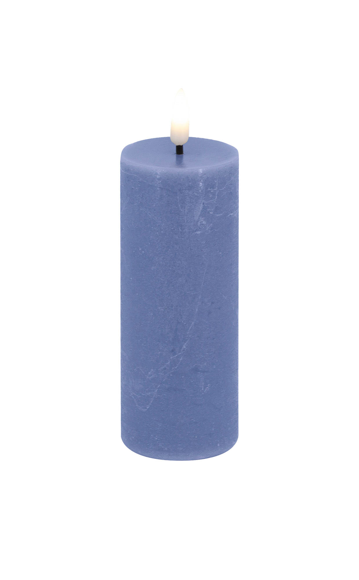 LED Stumpenkerze blue rustic 5x10