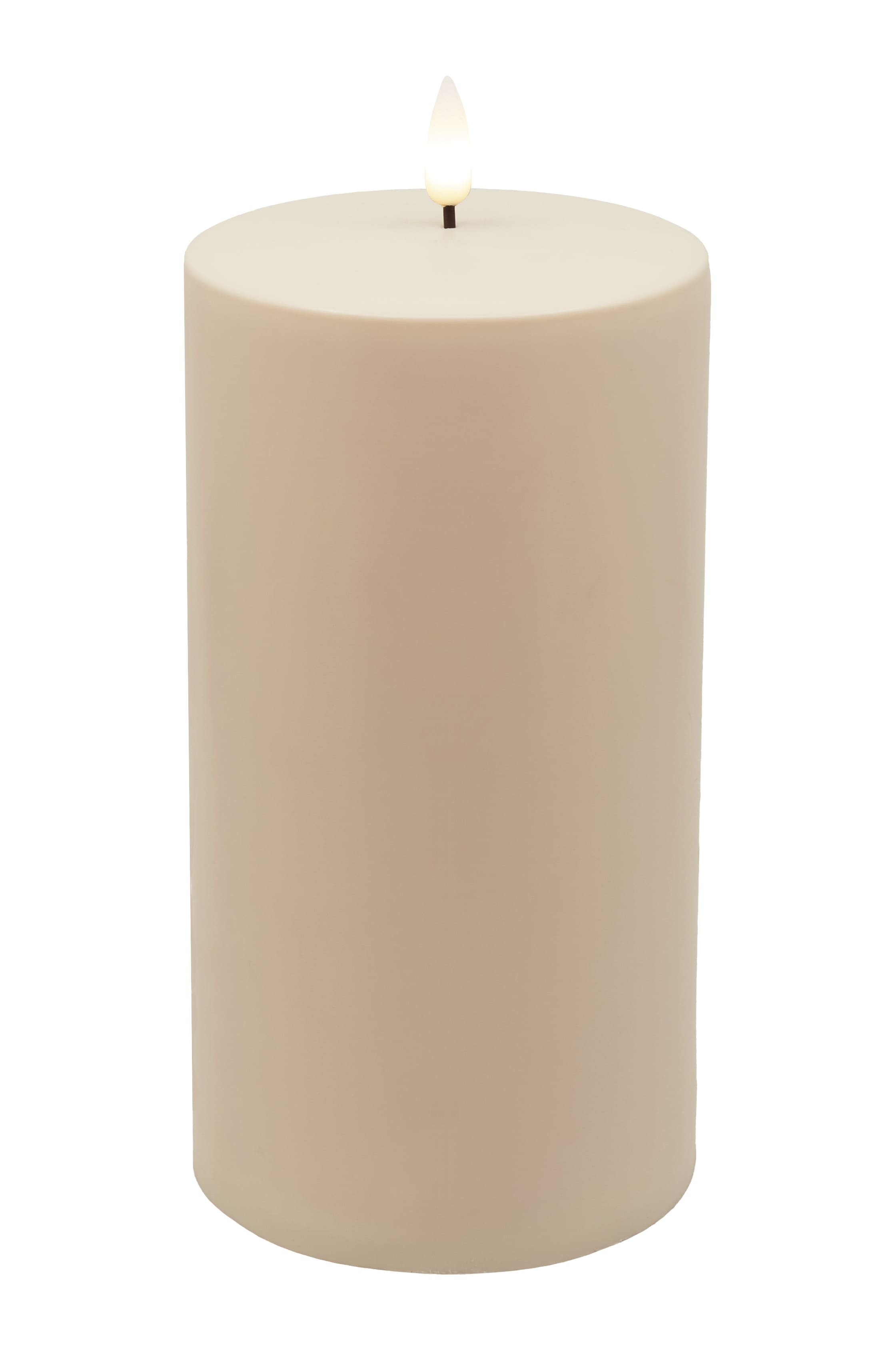 Solar Stumpenkerze Garden Kunststoff, rose 10x20cm, 1xAA NI-MH 600 MAH selbstau