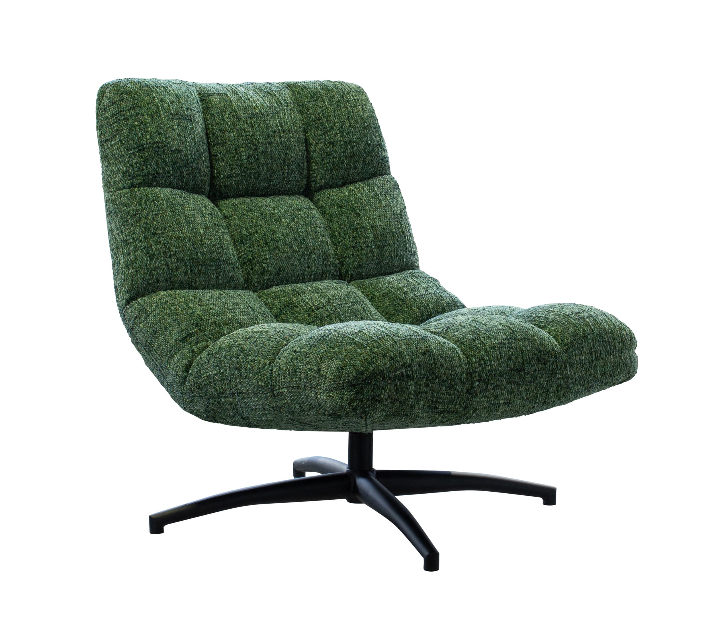 Drehsessel Memphis Karosteppung Bezug Webstoff grün mix