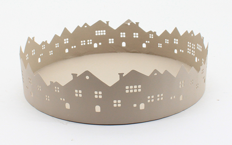 Häuserreihe Tablett sand 30