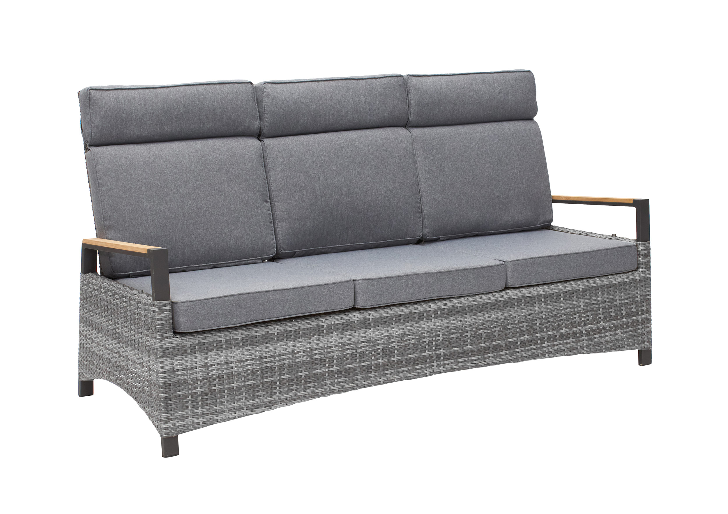 Living Sofa "Keramo" 3-Sitzer m. Teak