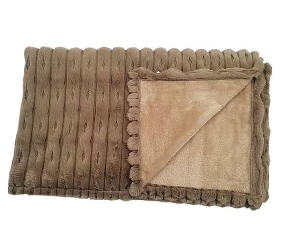 Decke gemustert Felloptik braun 140x170