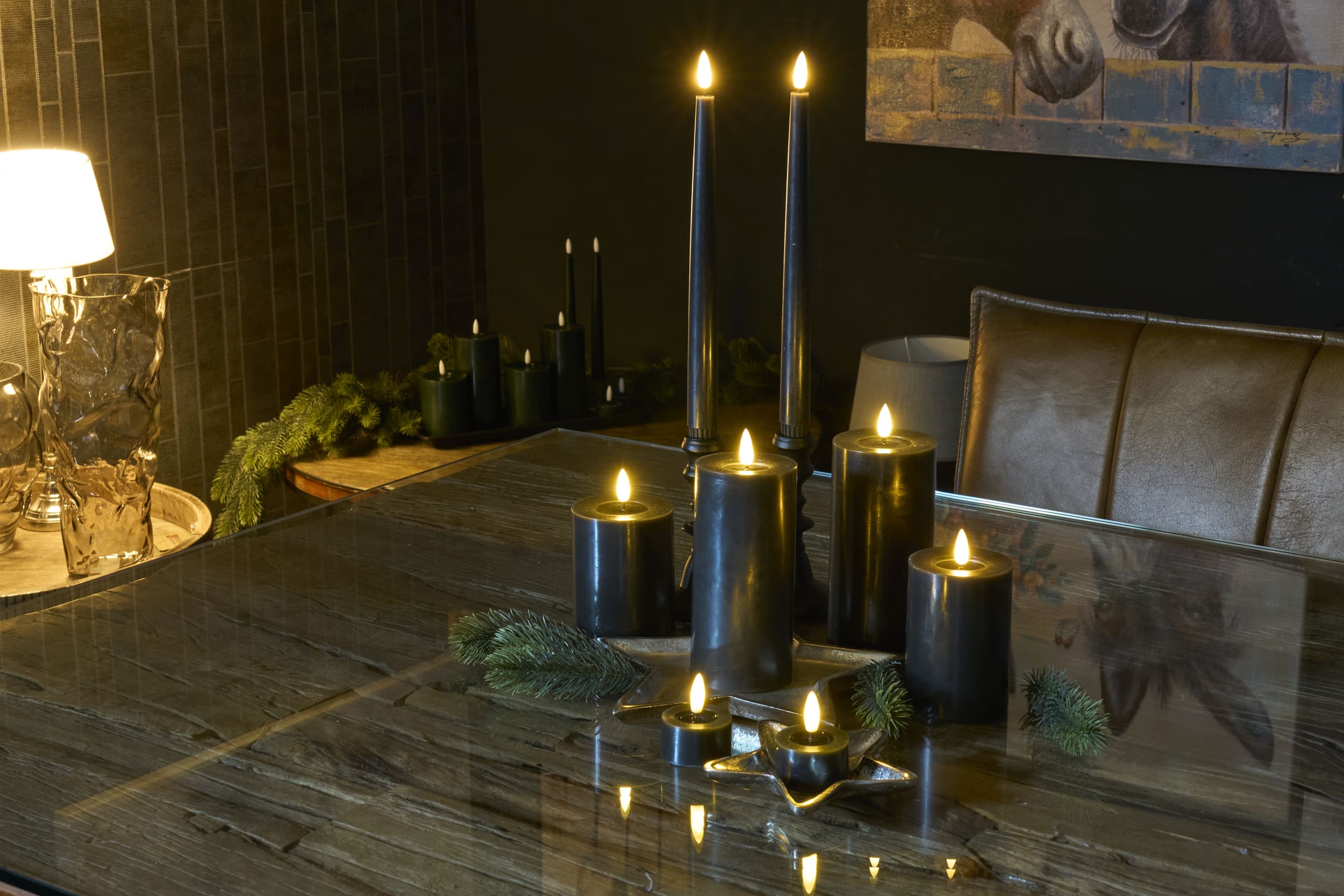 LED 4er Set W black 2x je 7,5x10/15