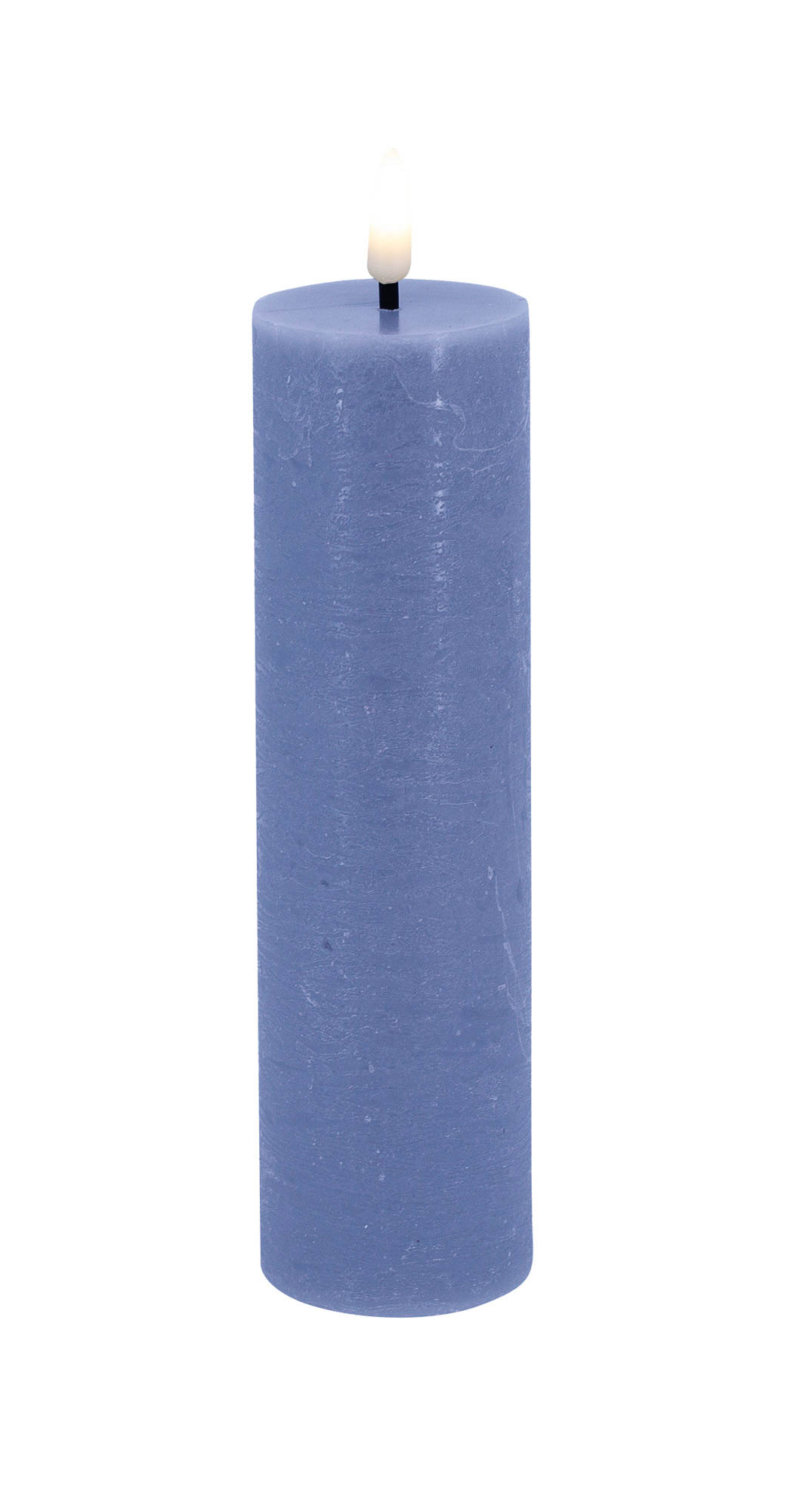 LED Stumpenkerze blue rustic 5x17,5