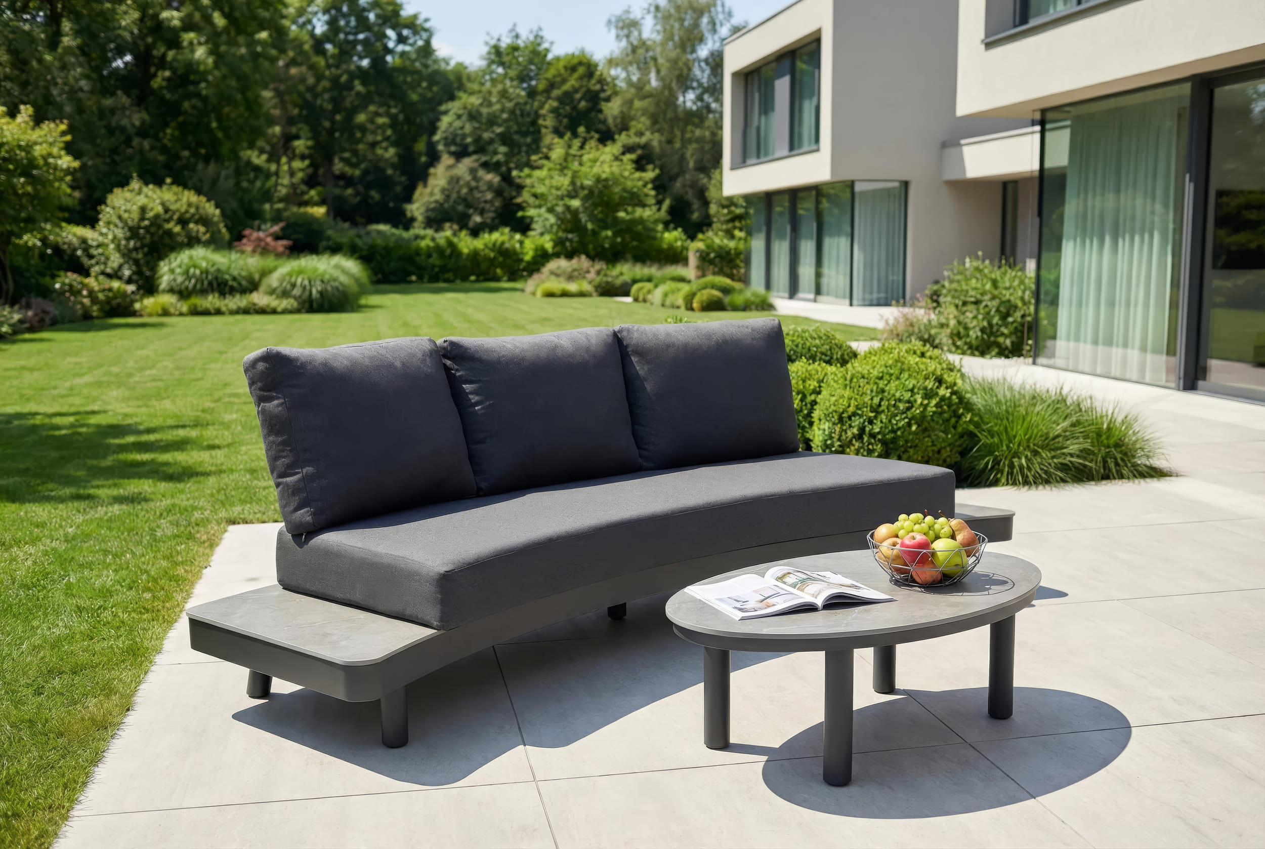 Couchtisch  "Puerto" 110 oval sint stone