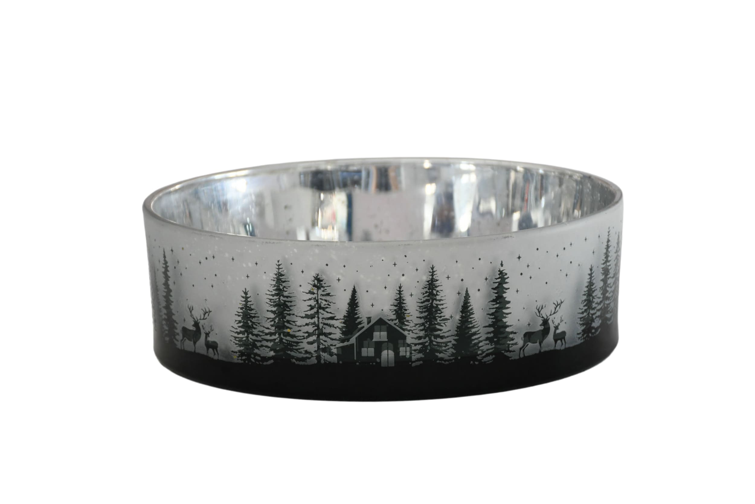 WL Schale Waldlandschaft grünsilber