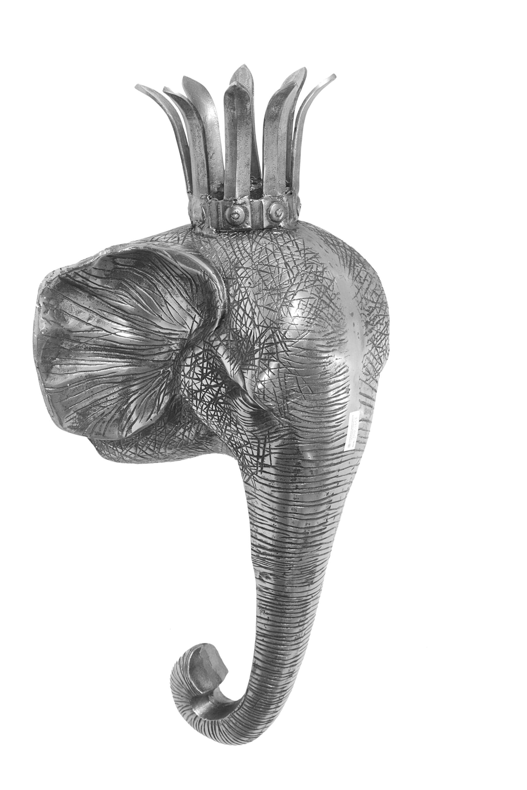 Wanddeko Elefant Alu Raw