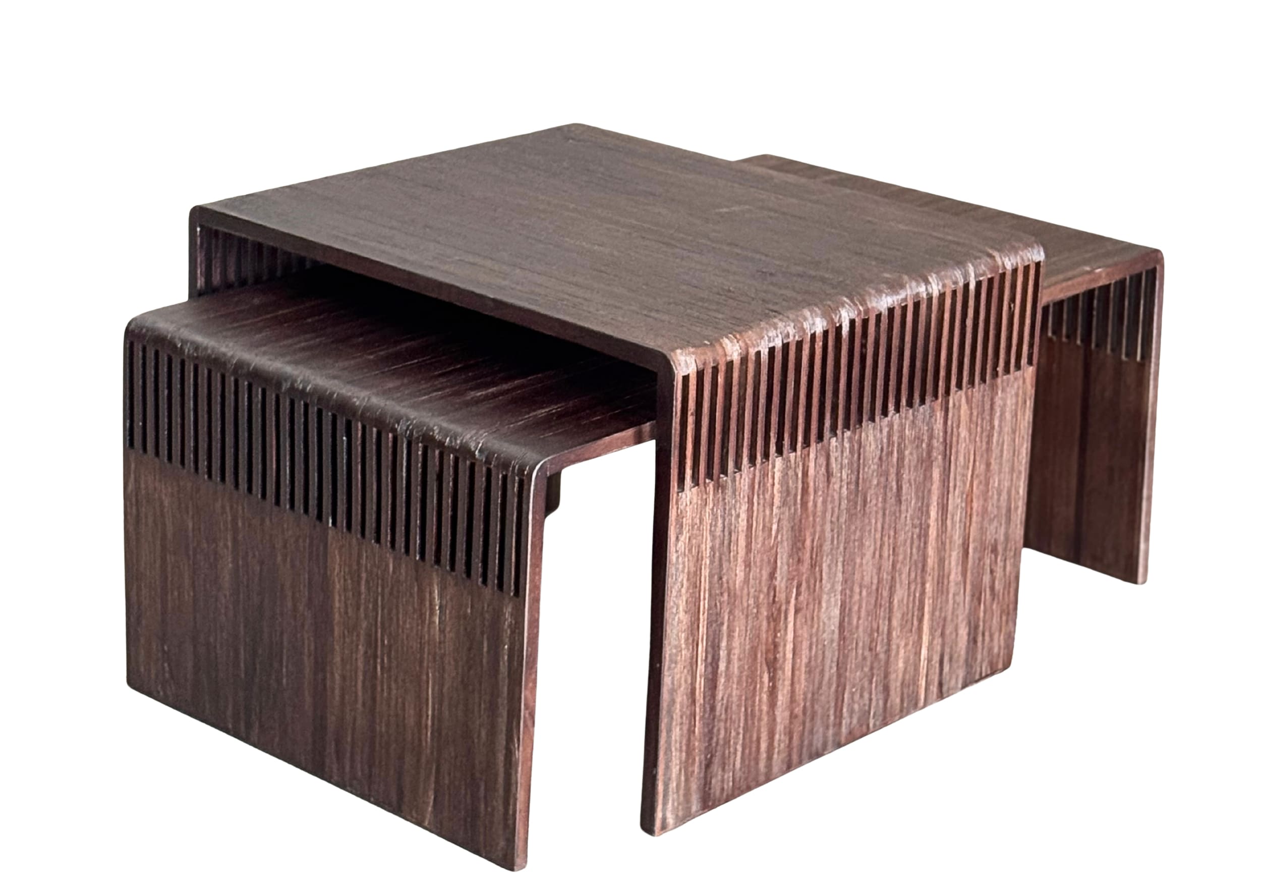 B-tisch 2er Rondo Teak r-braun 90x50x35