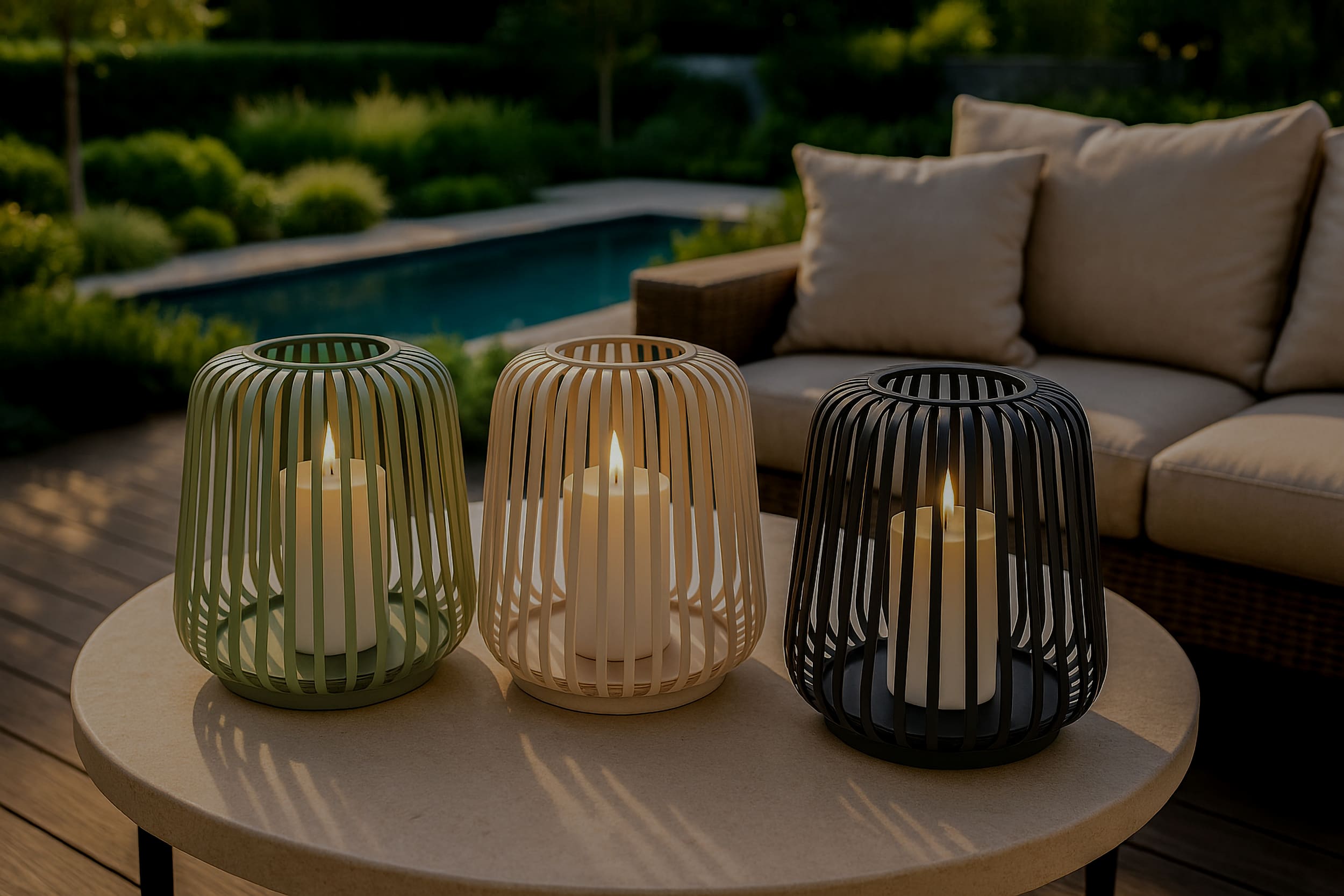 Solar Laterne Cottage green 40x40x35