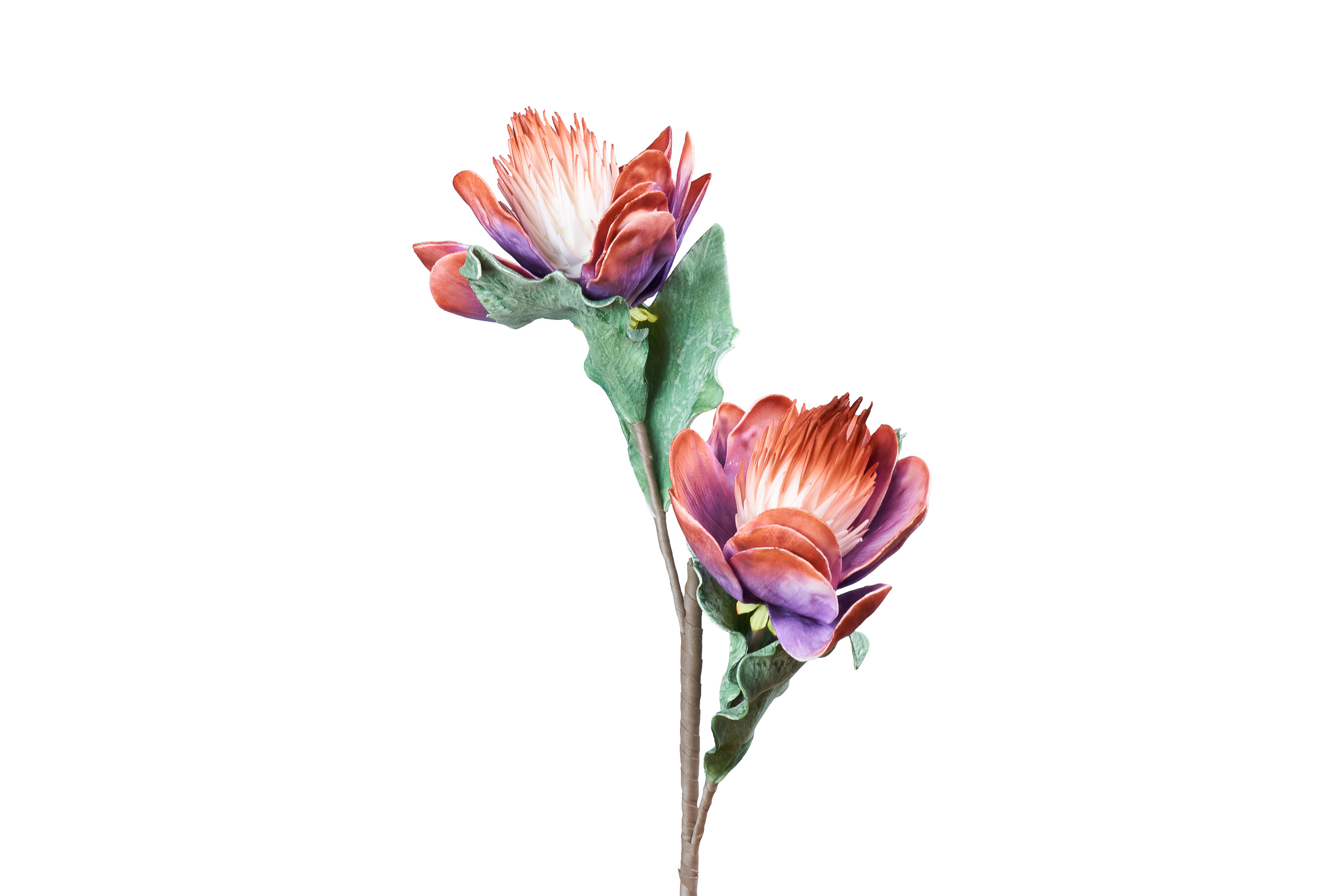 Kunstblume mit 2 Blüten lila L=85cm AF7169 A01