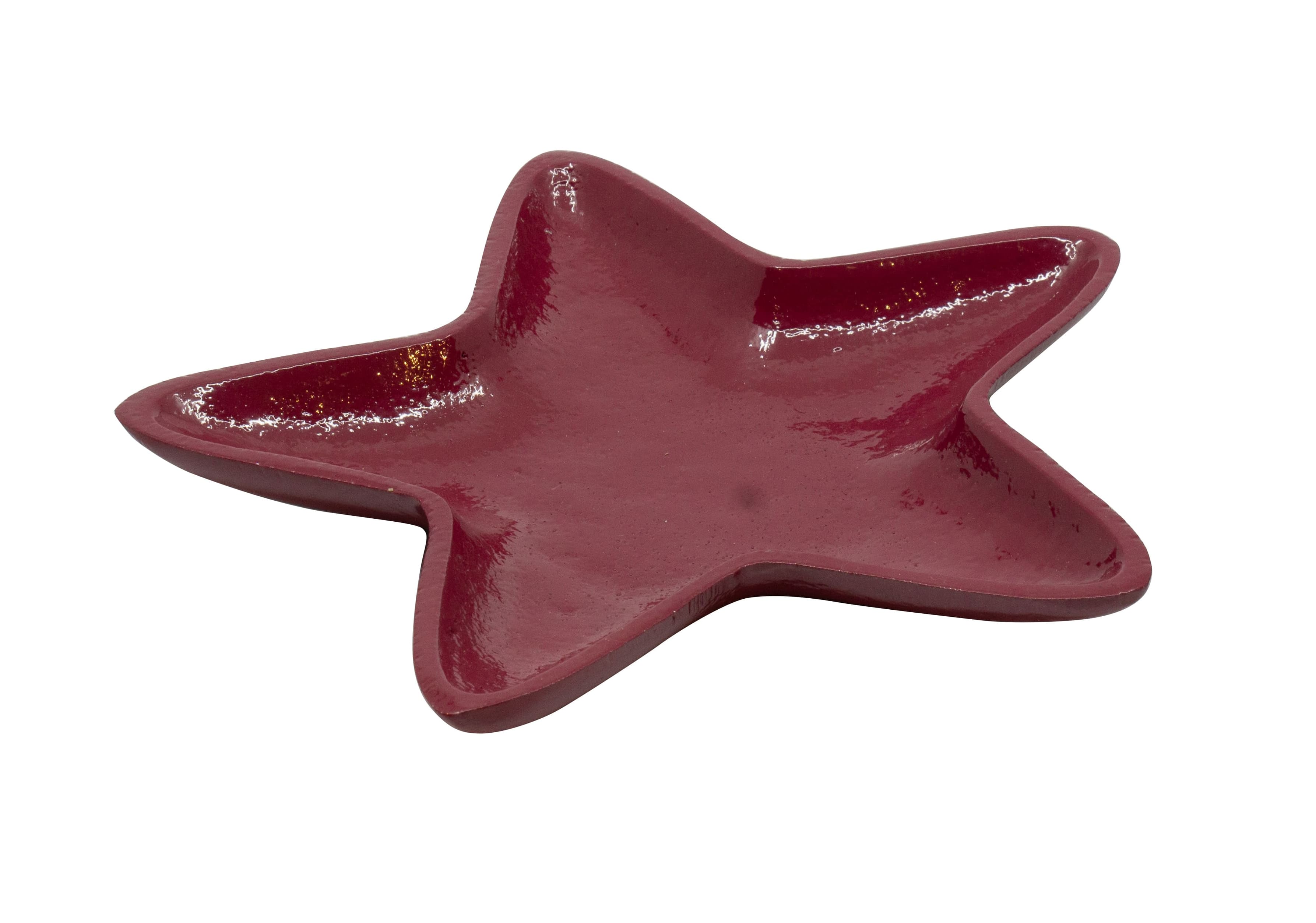 Kerzenteller Alu Stern beere 19x19x3cm