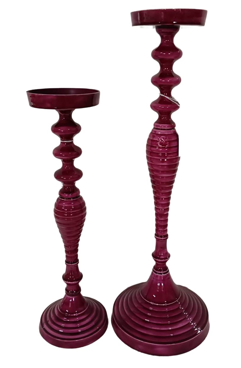 Kerzenhalter Alu email. d-grün 13x13x45