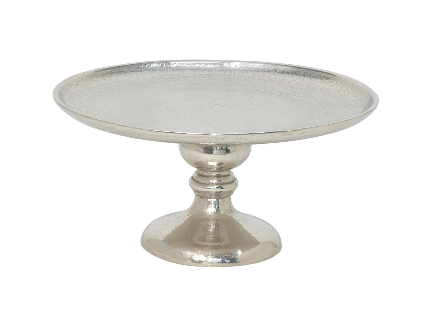 Kuchentablett rund Alu Nickel silber D30