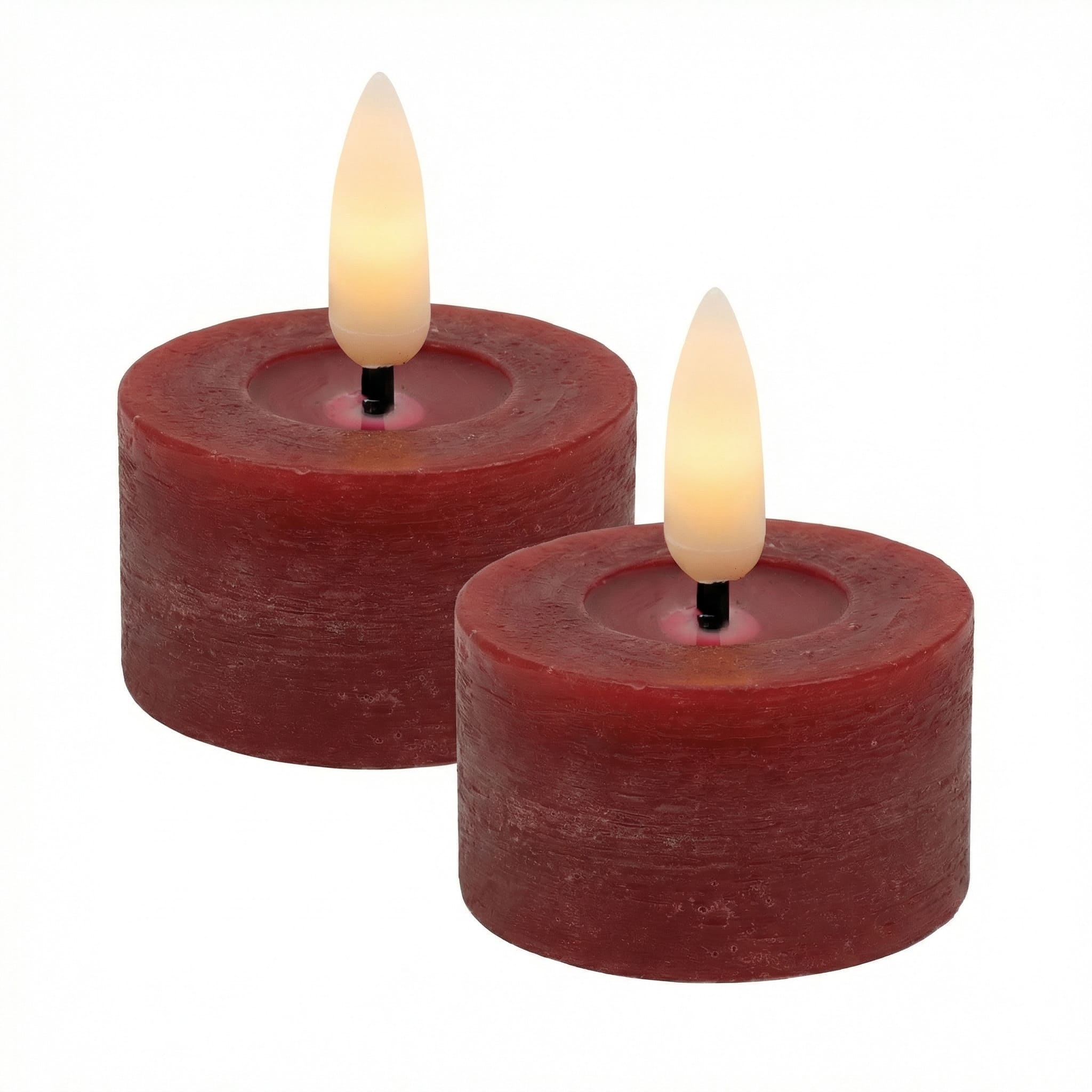 LED Teelicht Set red rustic 4,5x2,5