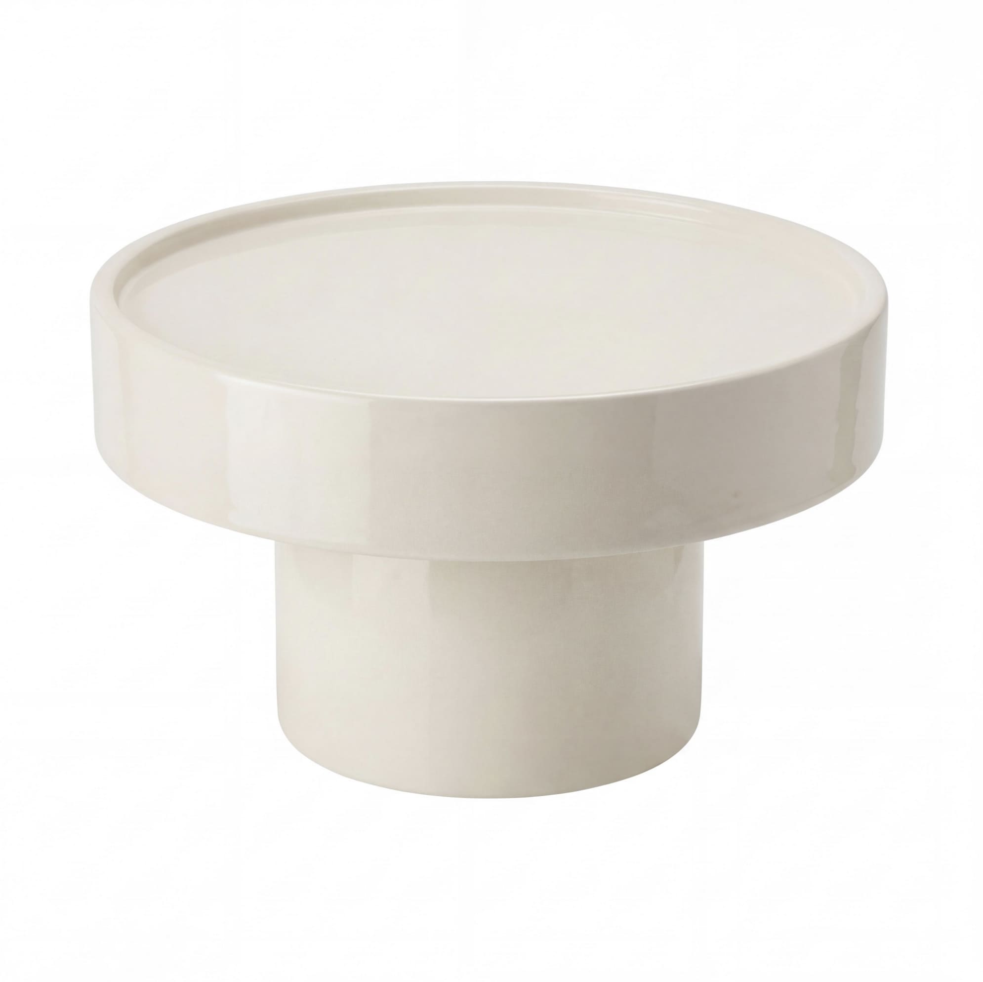 Couchtisch Eisen emailiert weiß 80x80x41cm