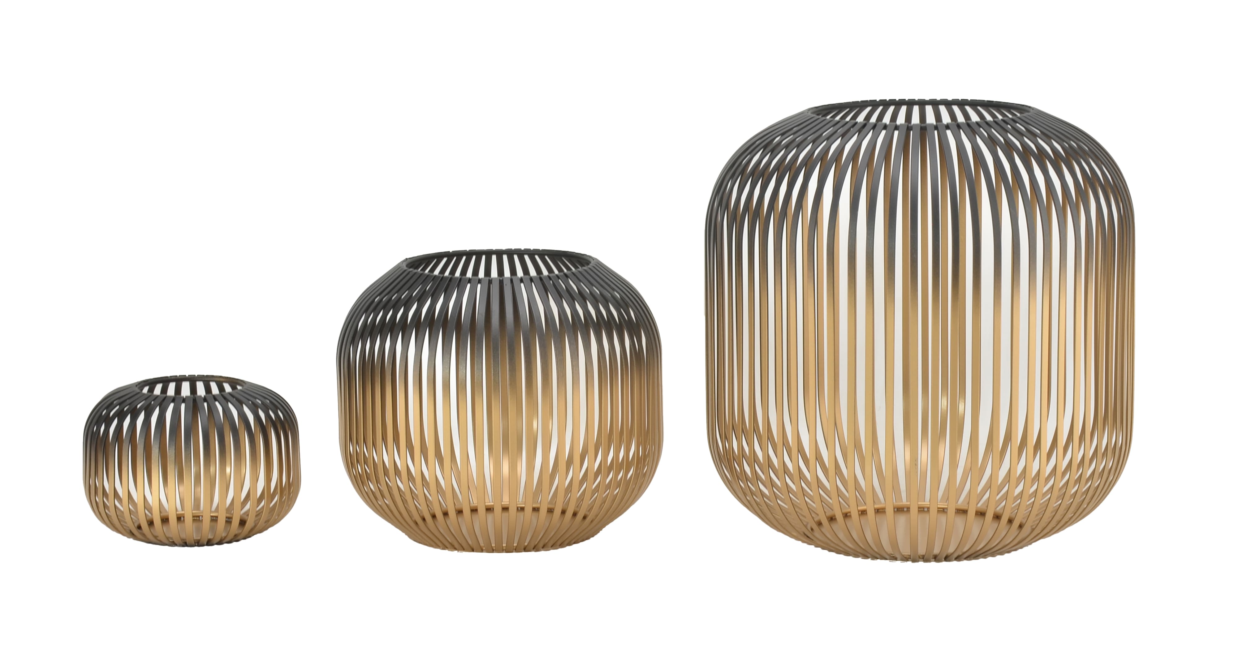Metallaterne Lunaro schwarz gold D=14cm