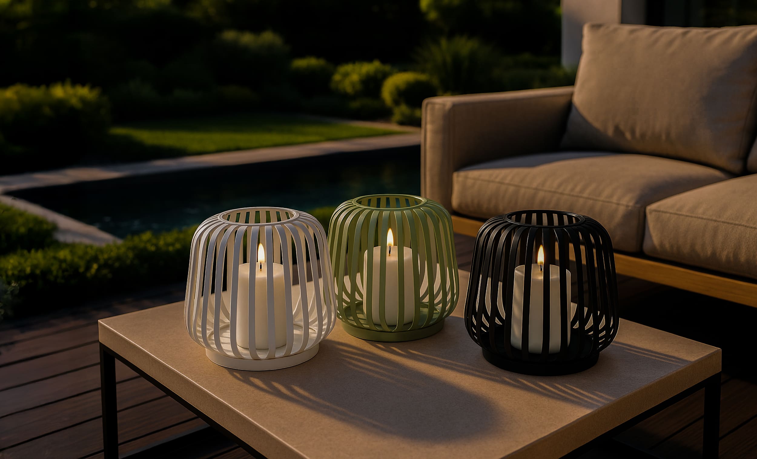 Solar Laterne Cottage green 21x21x17,5