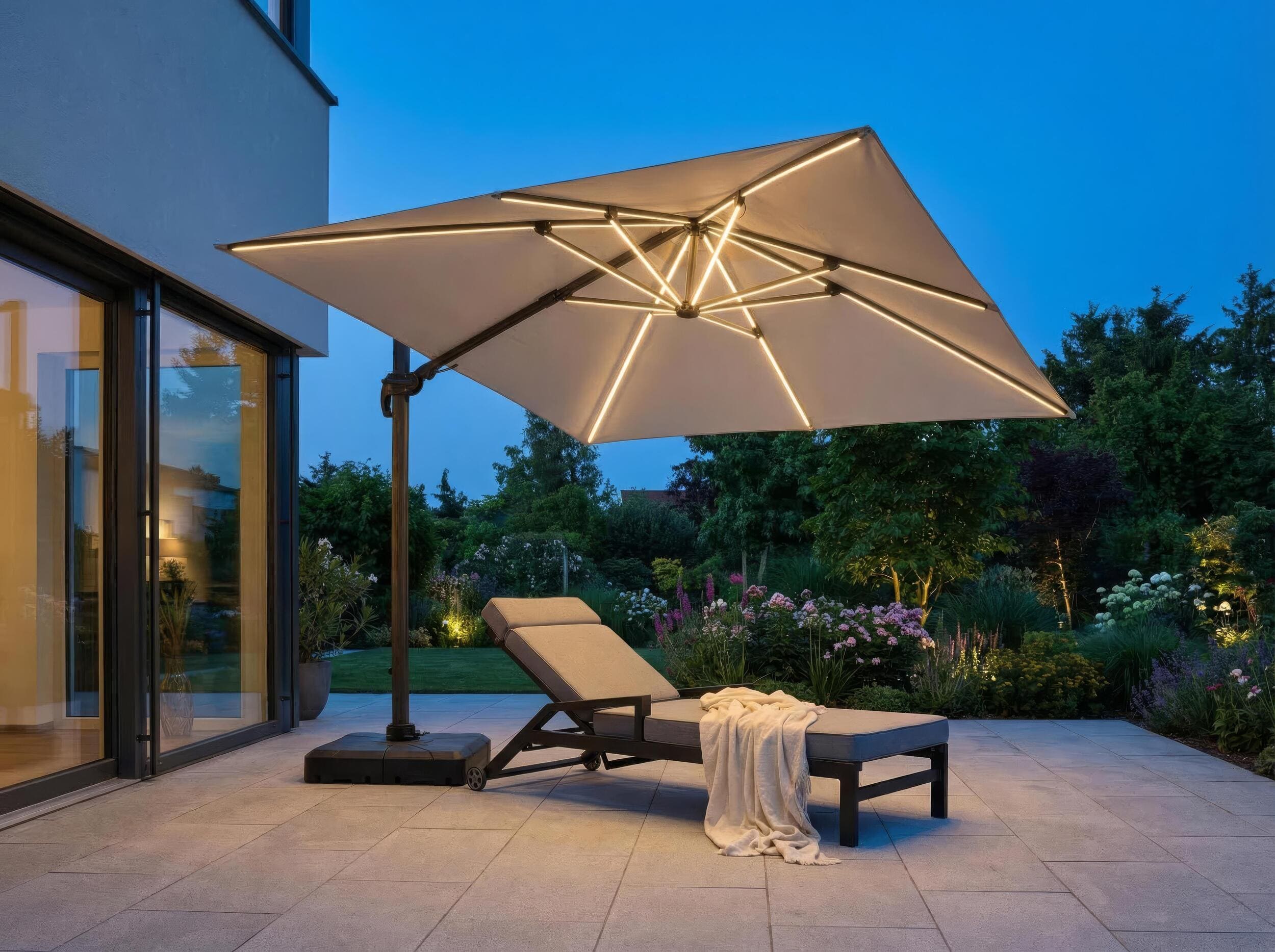 Ampelschirm "", 300cm, beige  solar