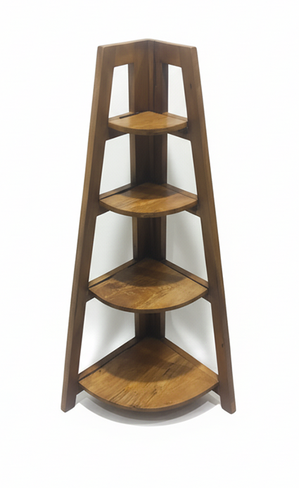 Eckregal 4er Holz Mango natur H=110