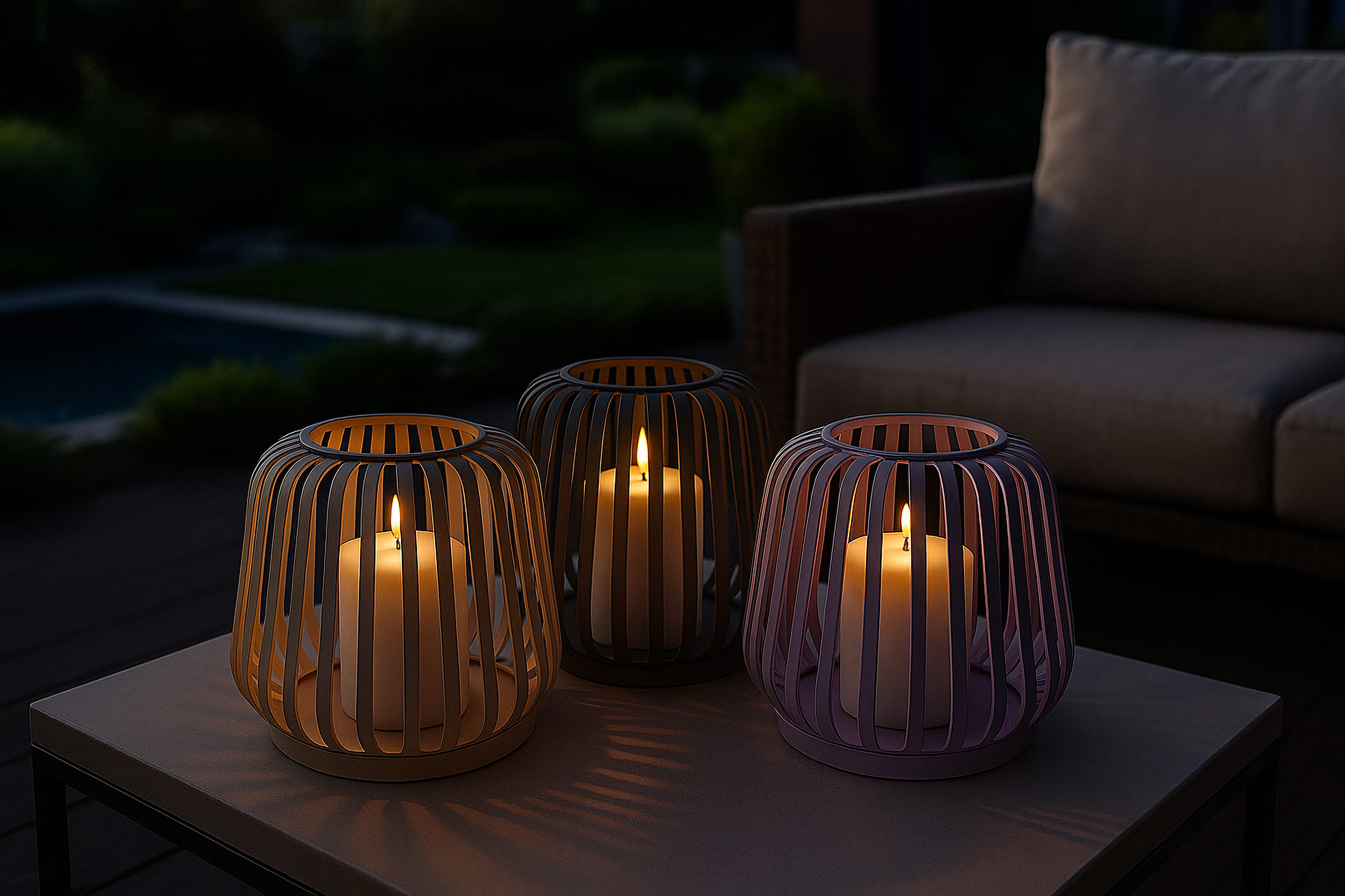 Solar Laterne Cottage grey 21x21x17,5