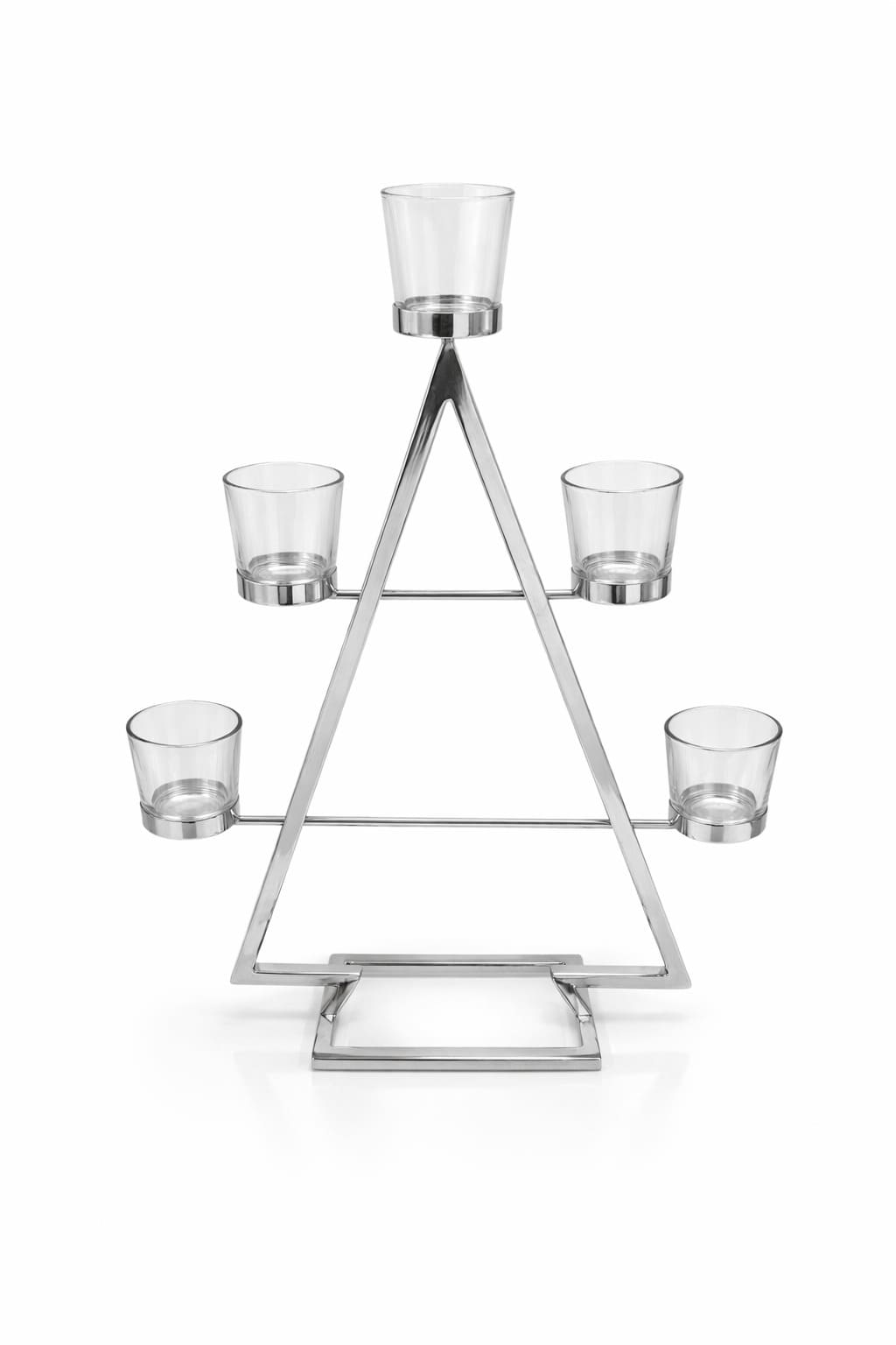 Kerzenbaum 5er ES silber glänz. H=50cm