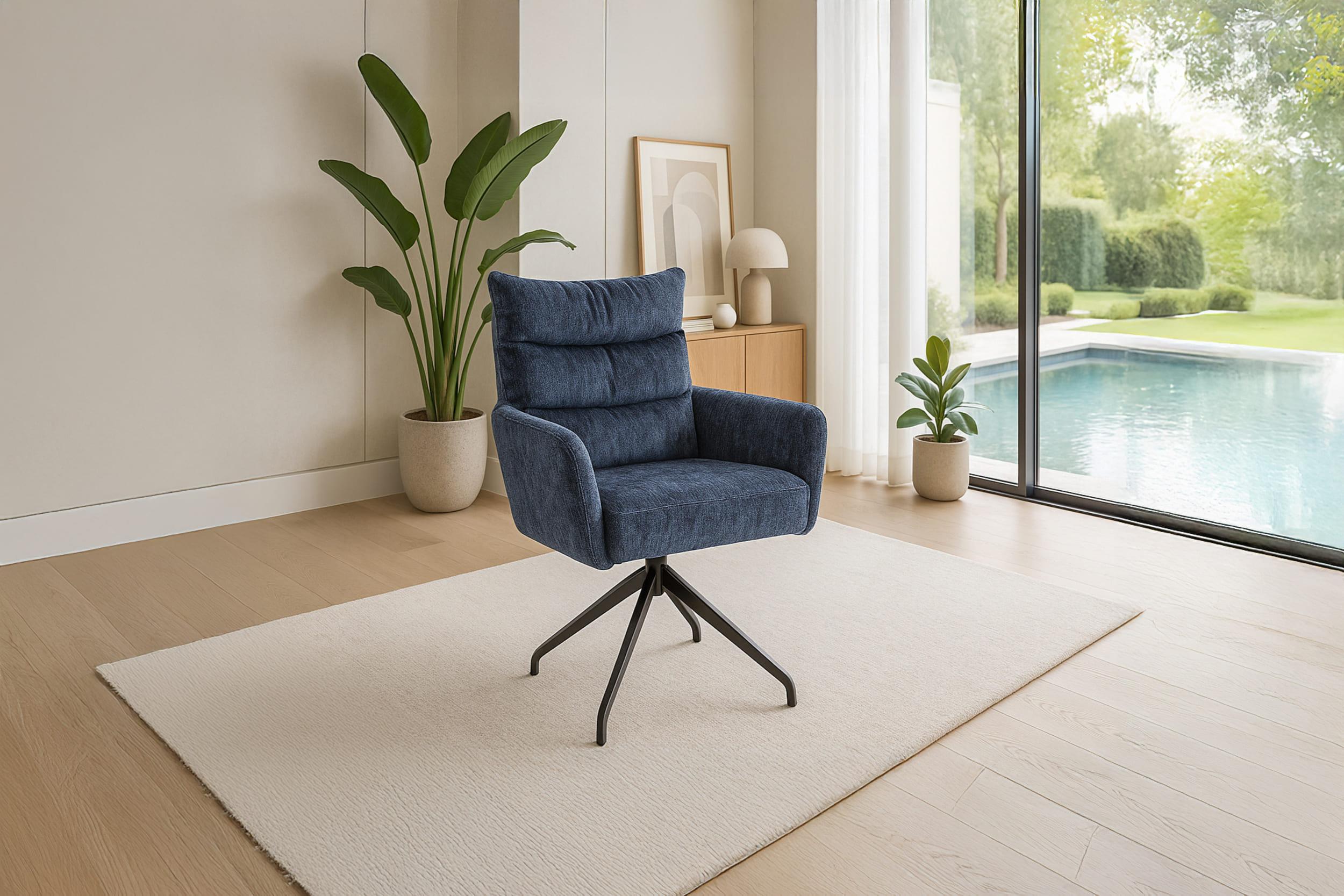 Drehstuhl Houston Webstoff blau Drehstuhl Houston Webstoff blau