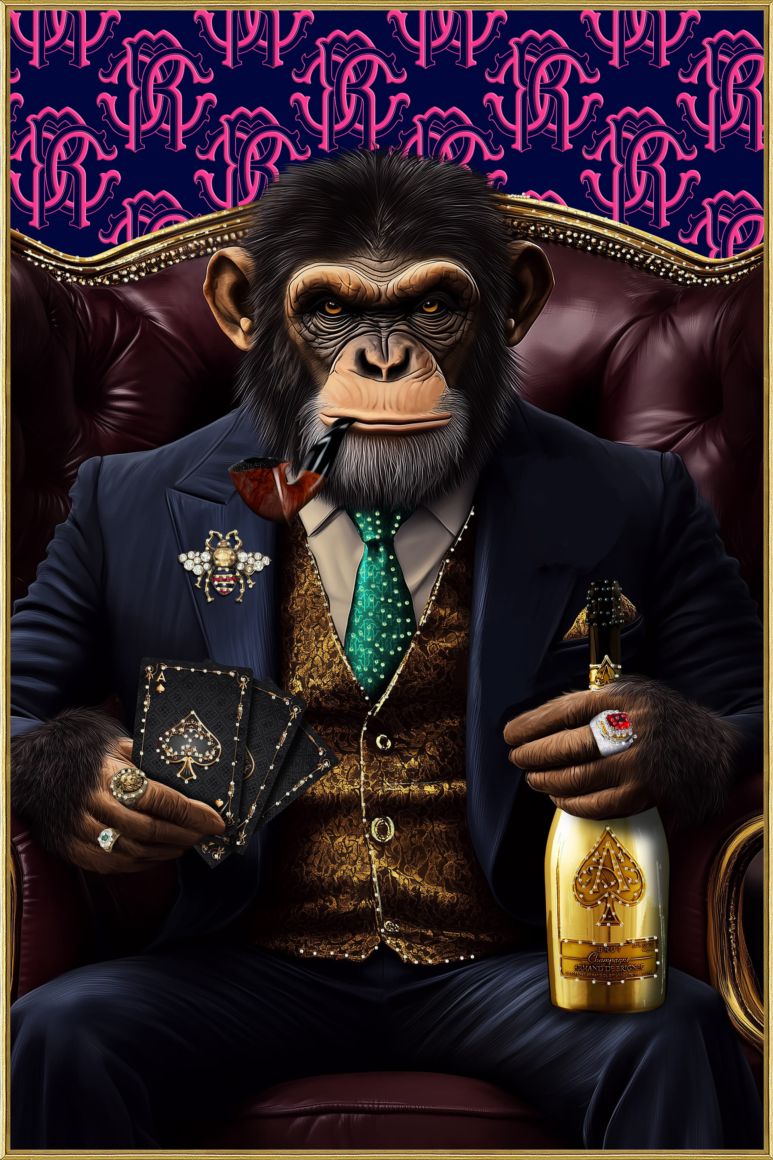 Wandbild Frame Monkey Boss 80x120cm