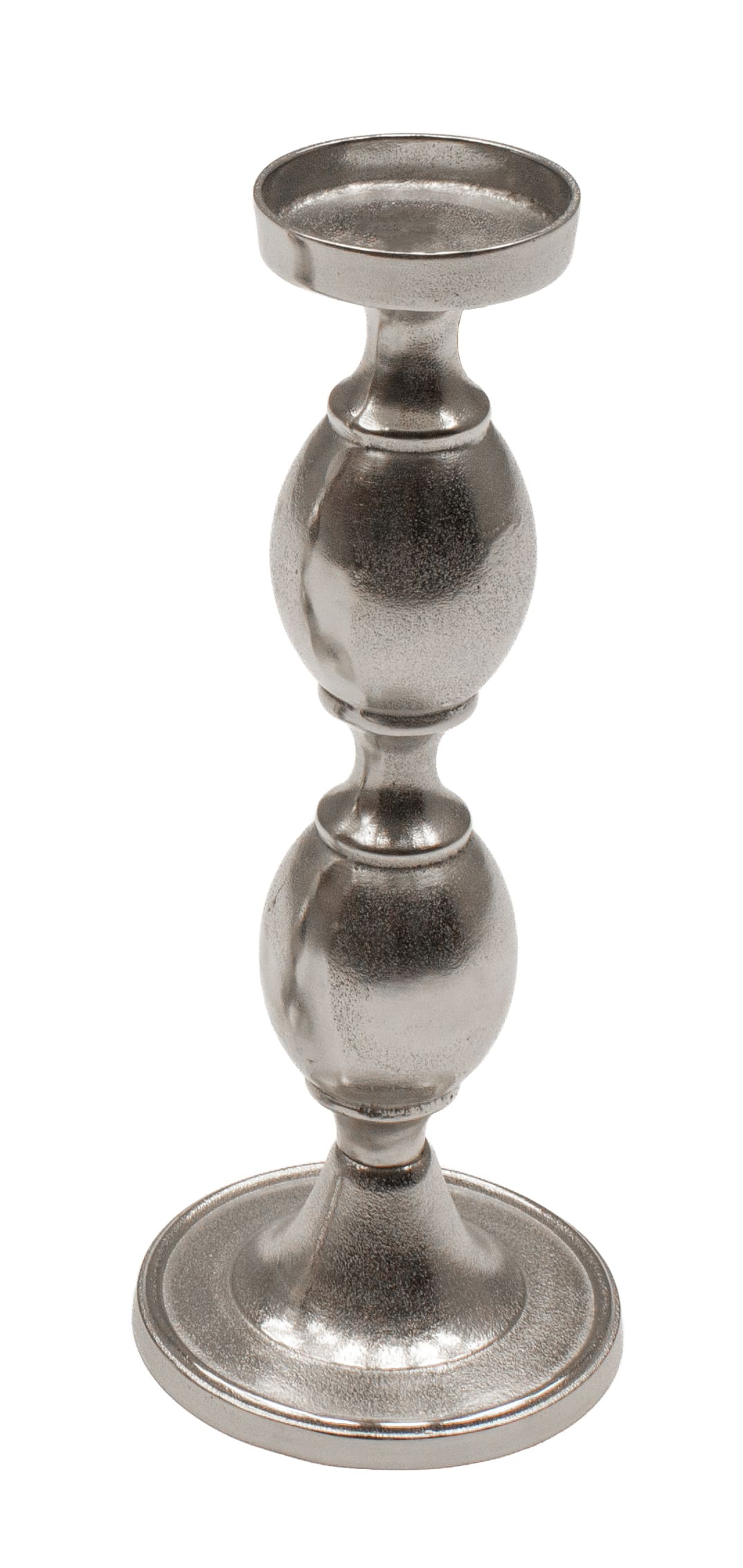 Kerzenständer Tropfendesgin Alu Nickel 19x19x49cm