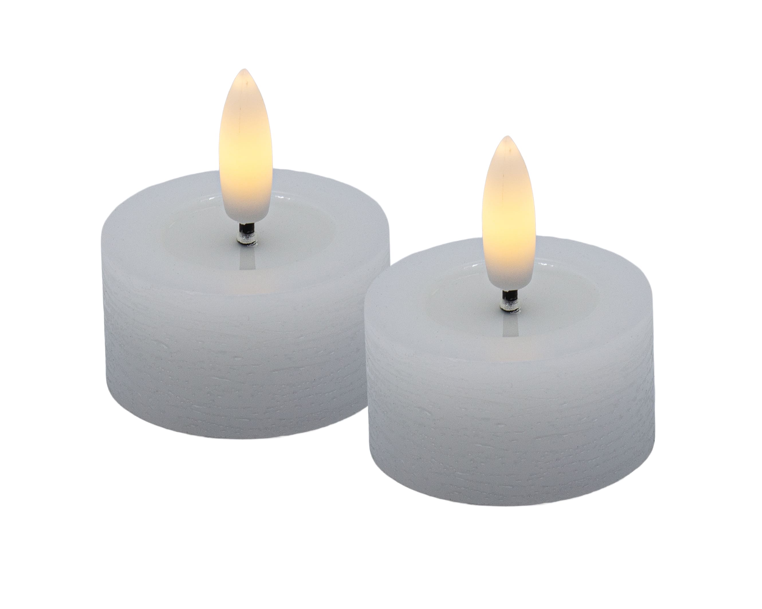 LED Teelicht Set white rustic 4,5x2,5