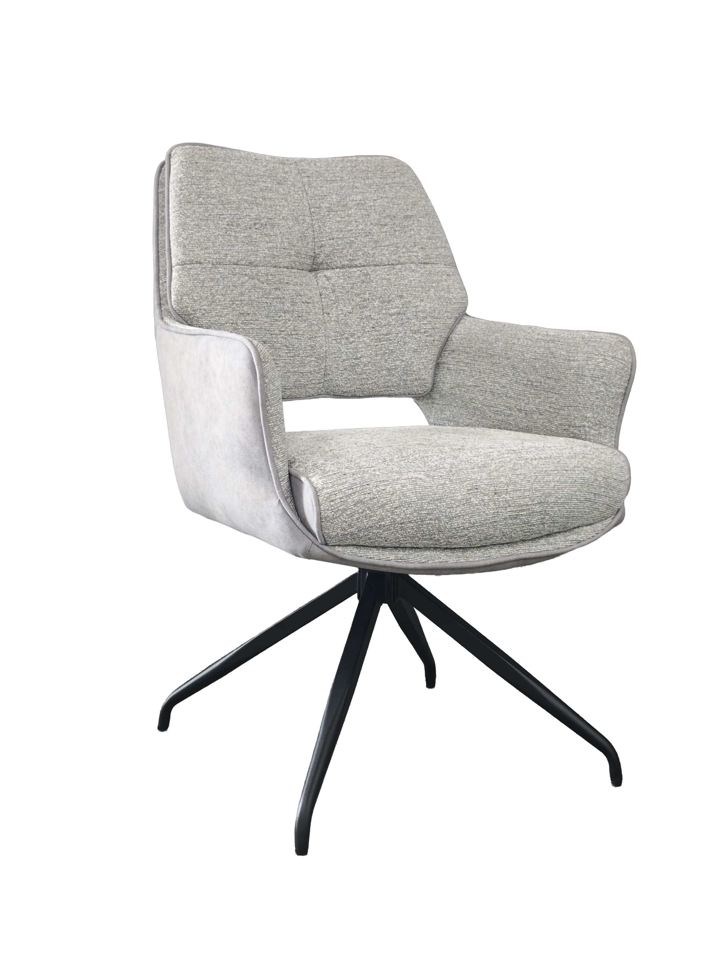 Drehstuhl Dallas Webstoff grau