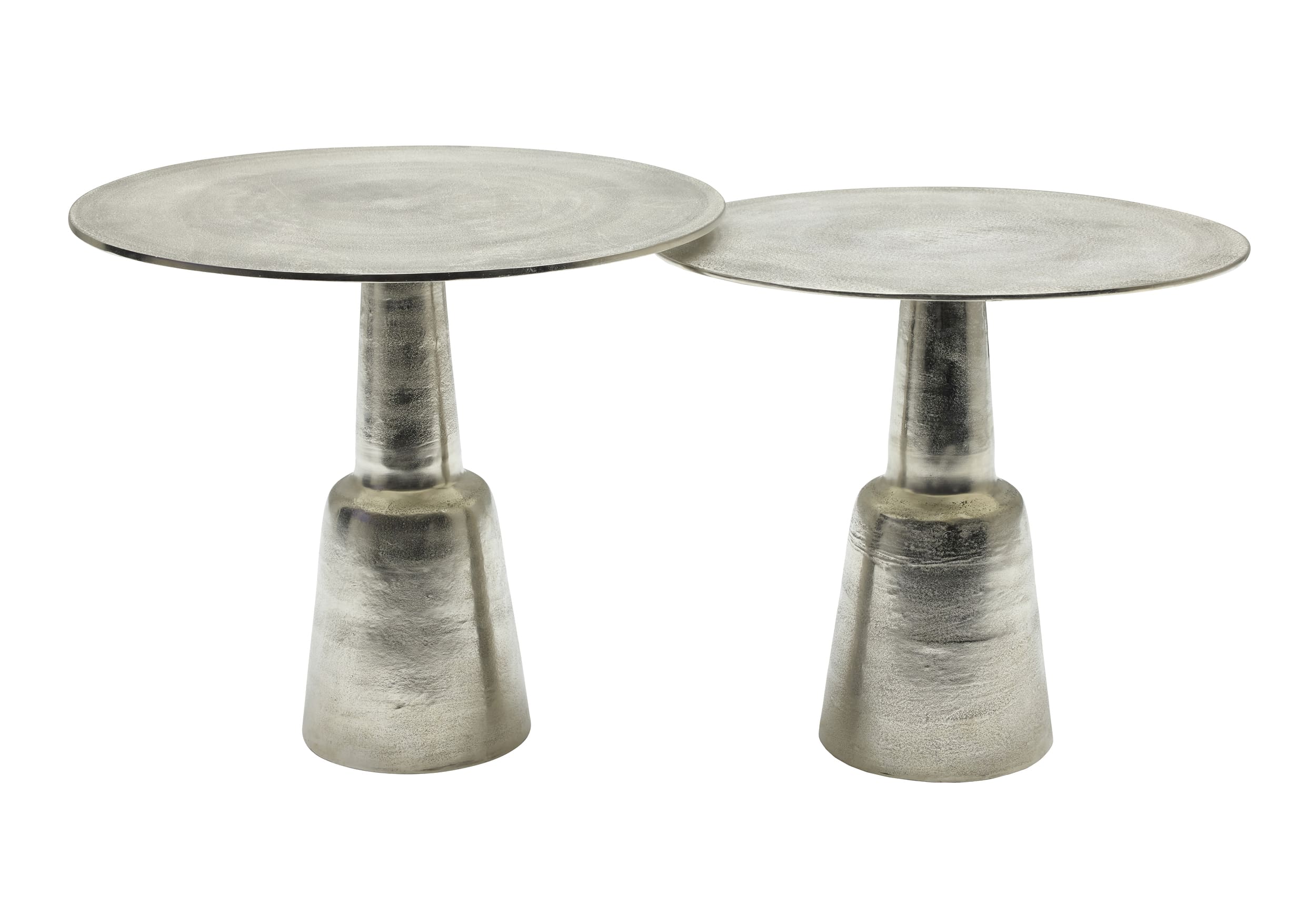 Warenträgertisch Säulenfuß Alu Nickel 90x90x78cm