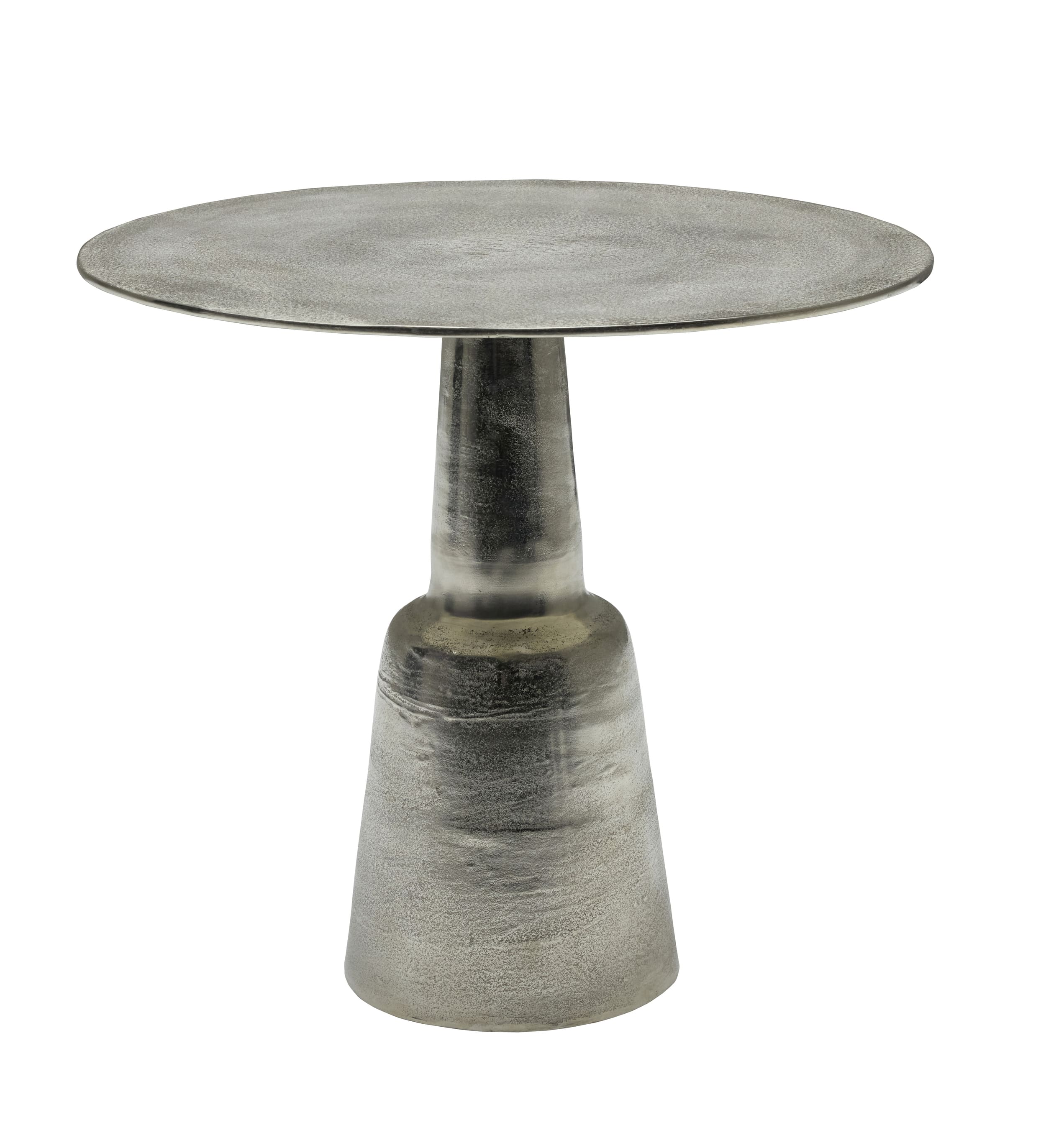Warenträgertisch Säulenfuß Alu Nickel 90x90x78cm