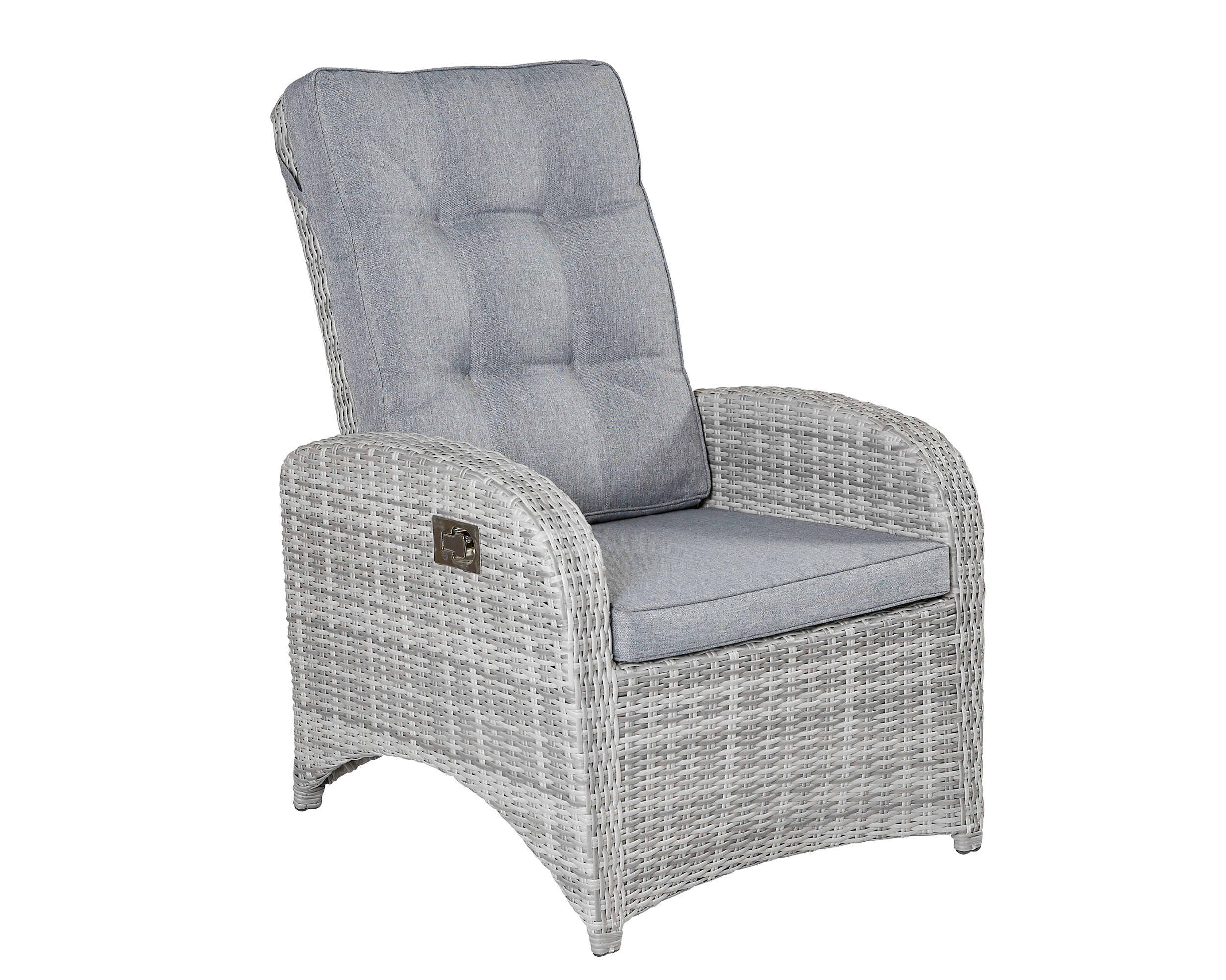 Living Sessel "Nizza" white grey, inkl. Kissen