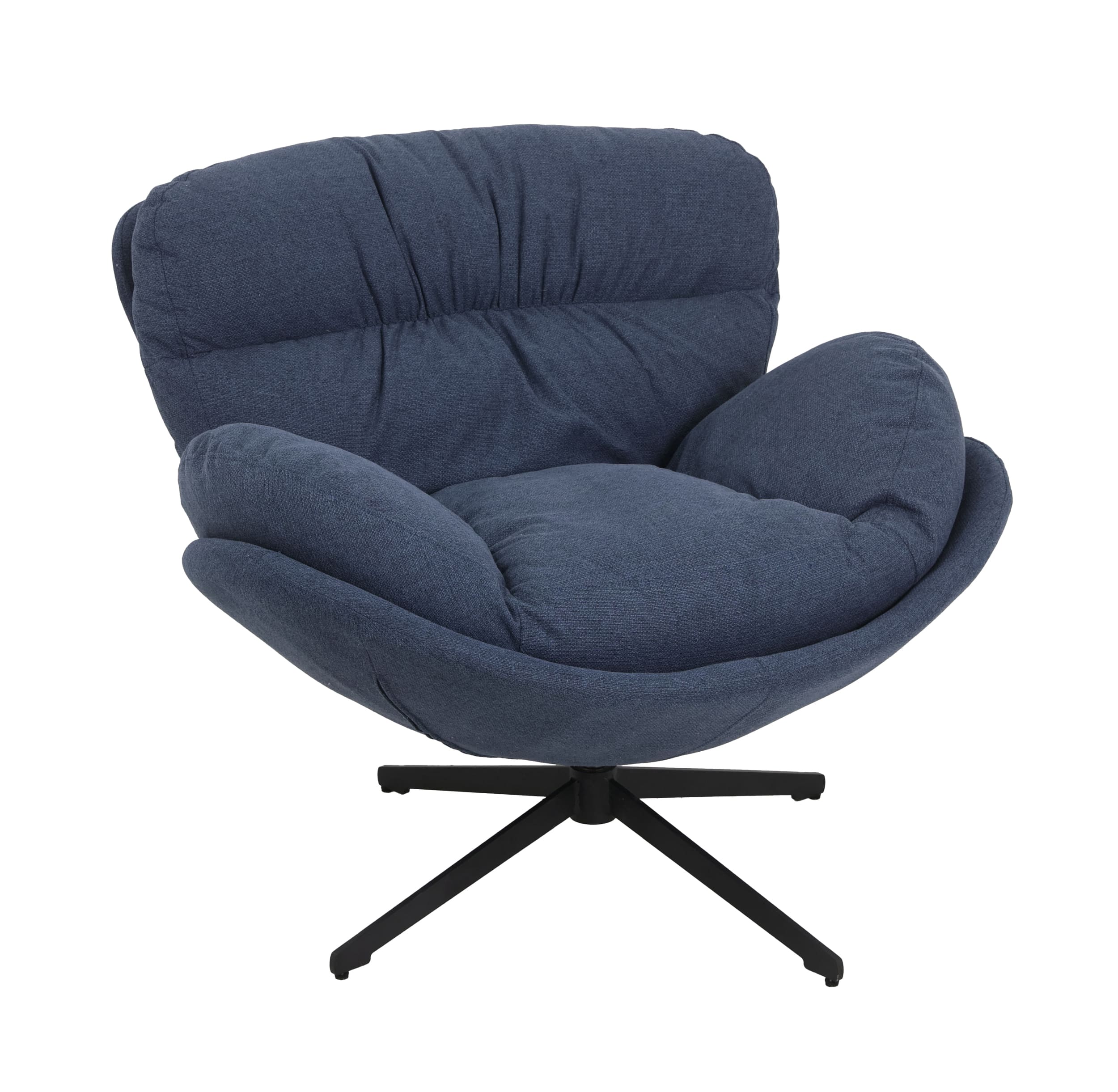 Drehsessel Pompei Stoffbezug blau 97x101x80cm