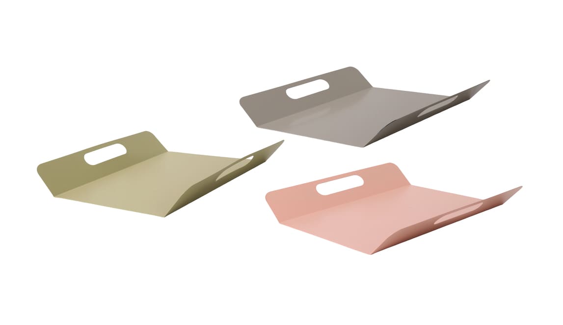 Tablett Eisen 3er Set 40,5x40x5,5cm
