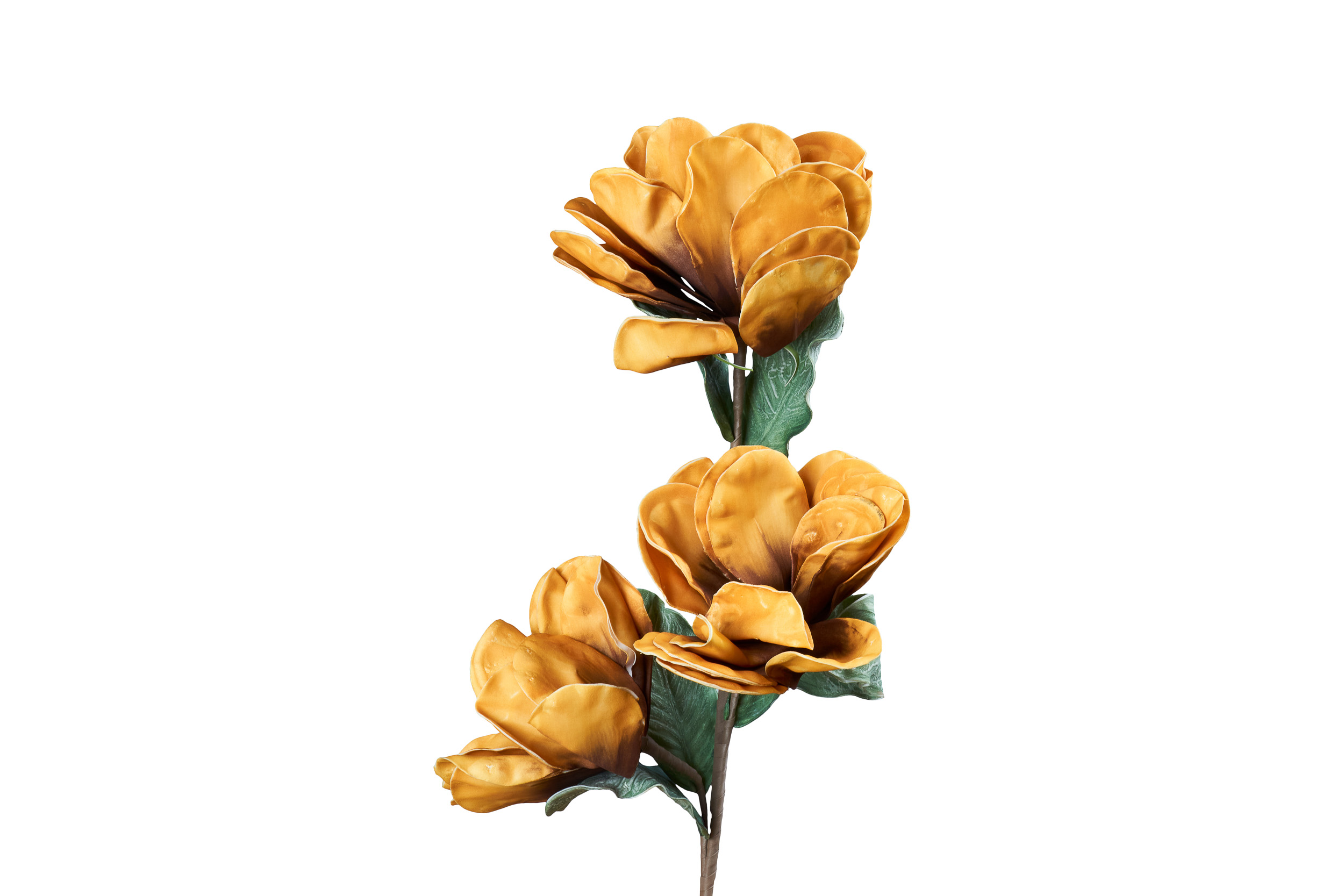 Kunstblume mit 3 Blüten orange L=96cm AF7185 A01