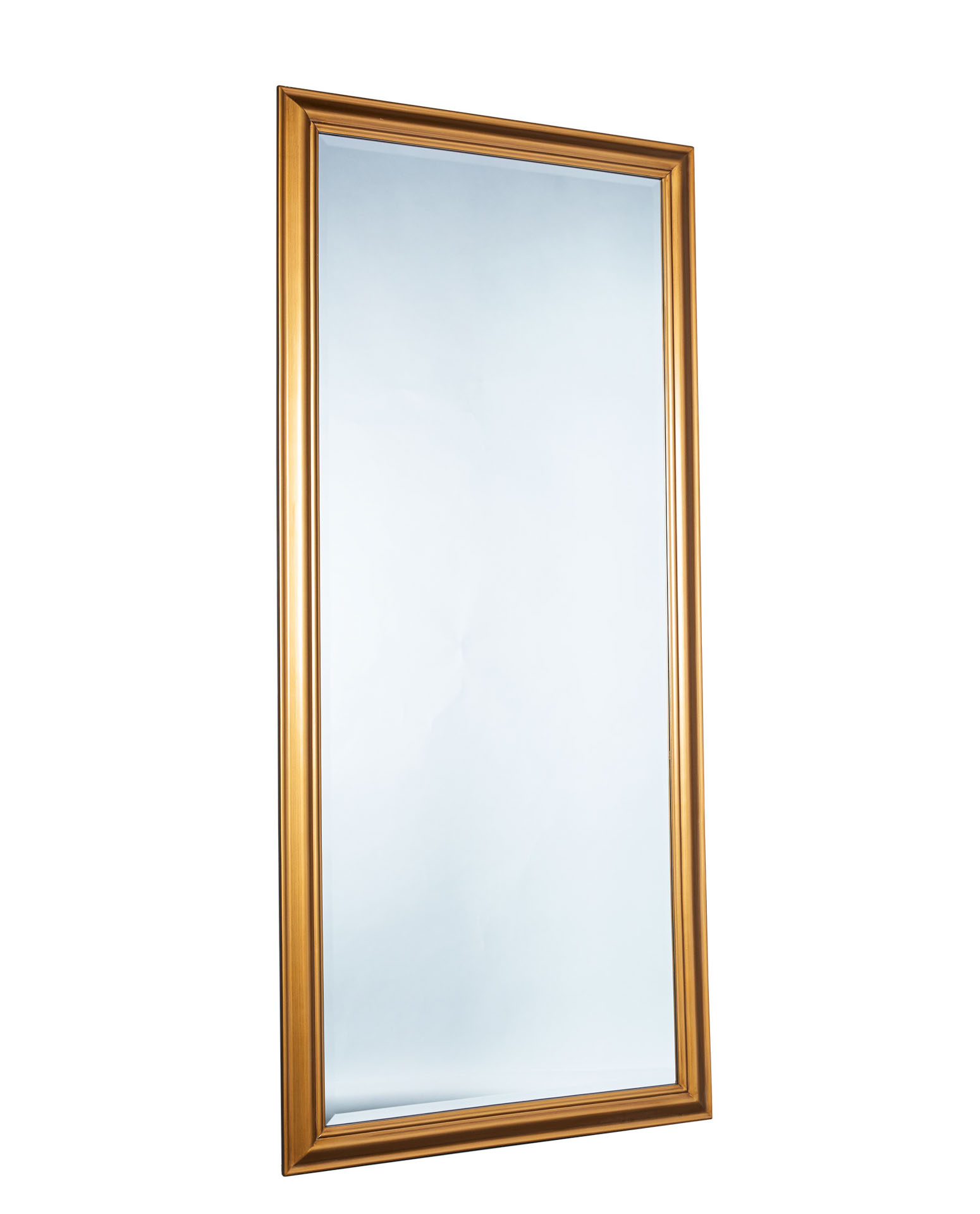 Wandspiegel Holzrahmen schlicht gold 80x180cm