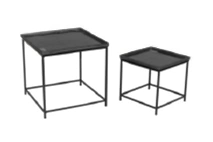Beistelltisch S/2 Platte Alu schwarz
