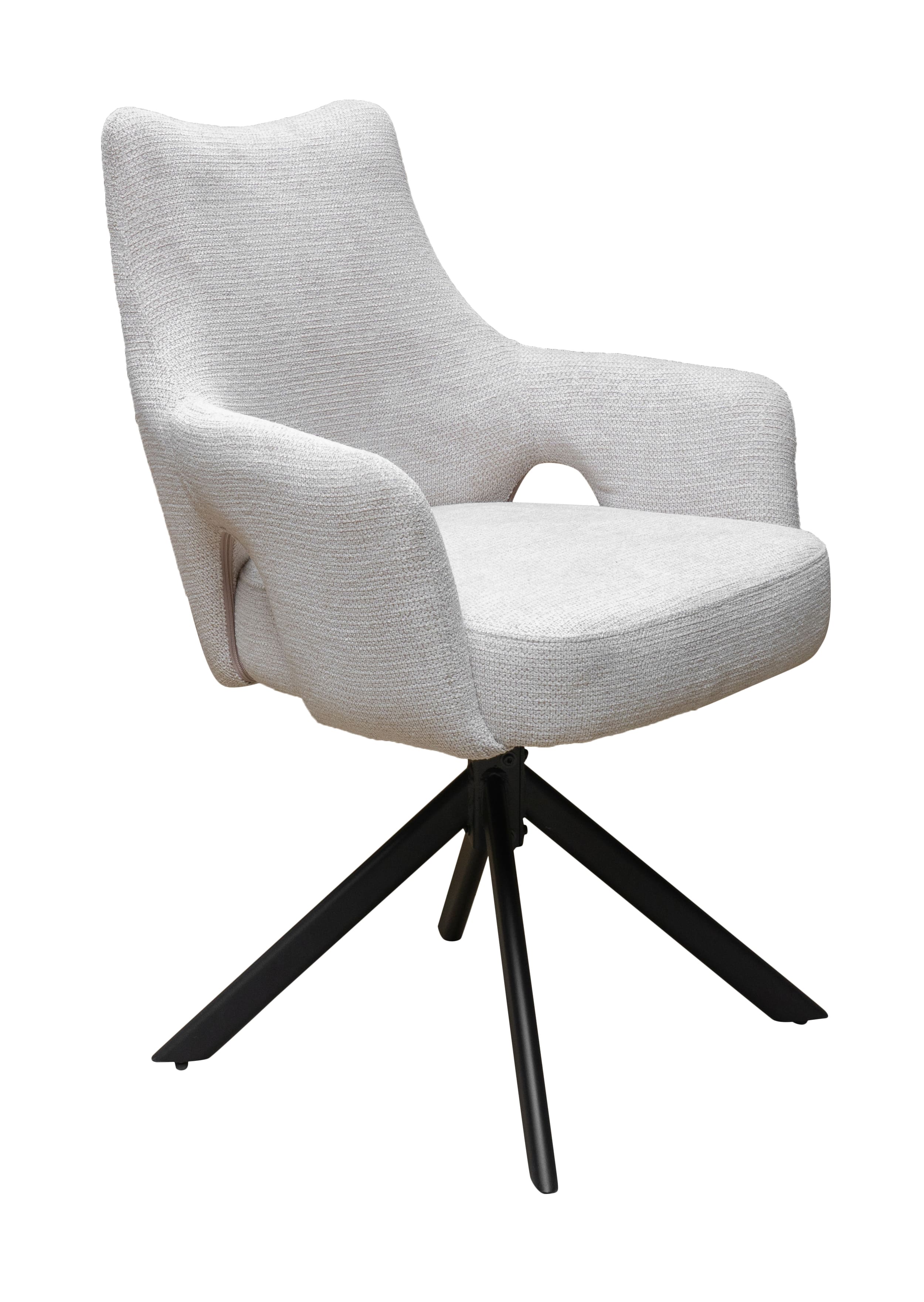 Drehstuhl Livrono Webstoff creme 62x60x85cm Drehstuhl Livrono Webstoff creme 62x60x85cm